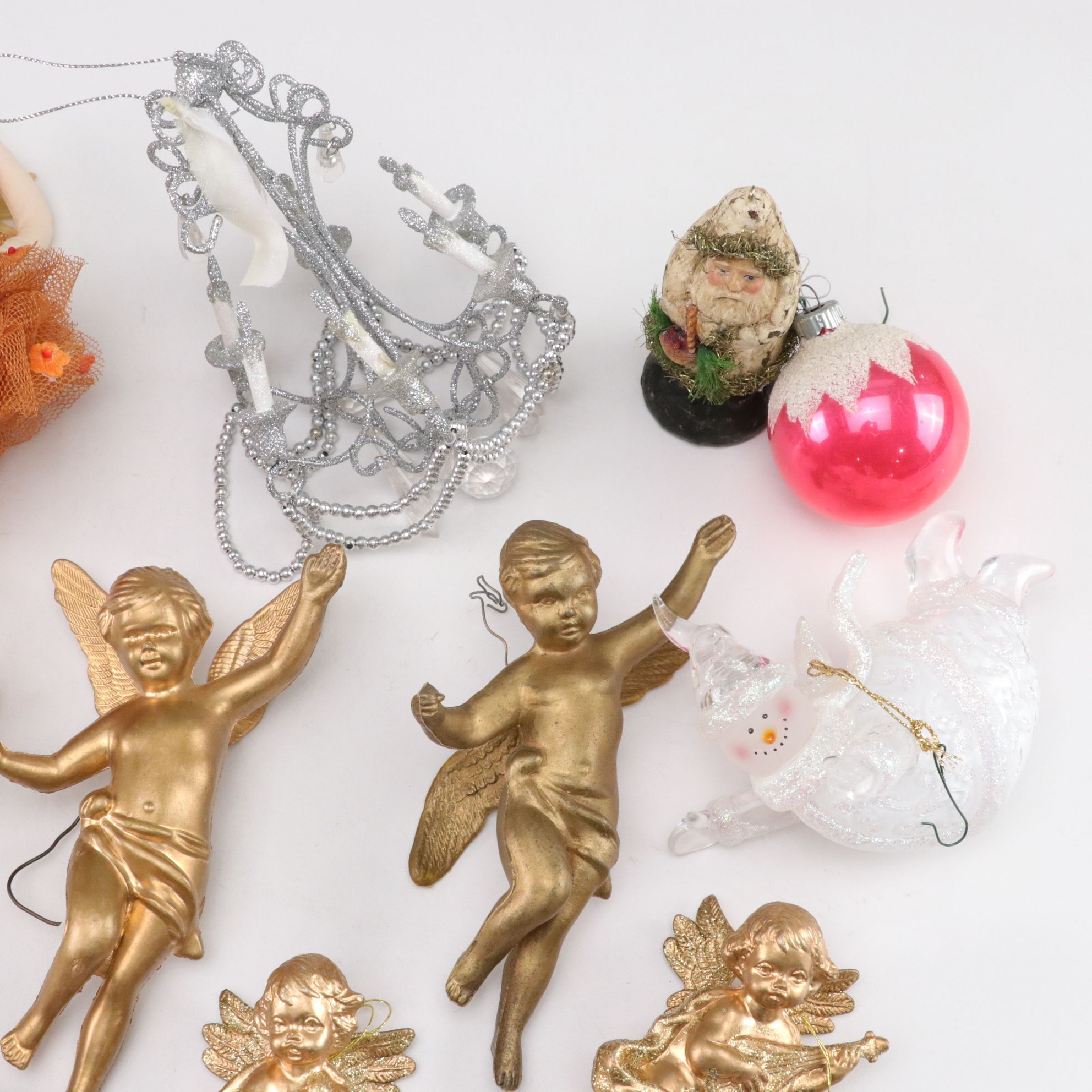 Christmas Angel, Picture Frame and Snowman Ornaments with Wall Decor and More