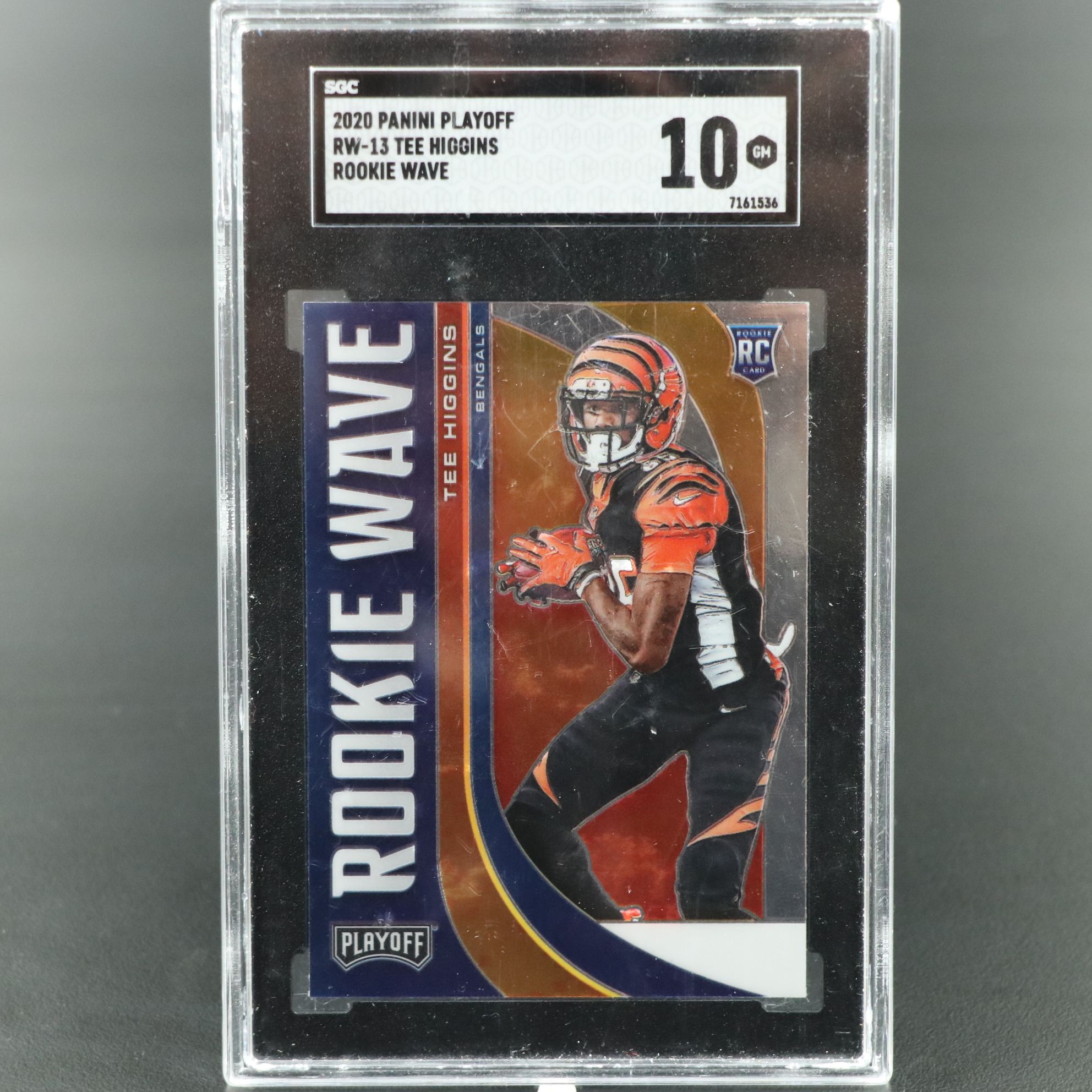 2020 Playoff Tee Higgins Rookie Wave Football Card Graded SGC 10