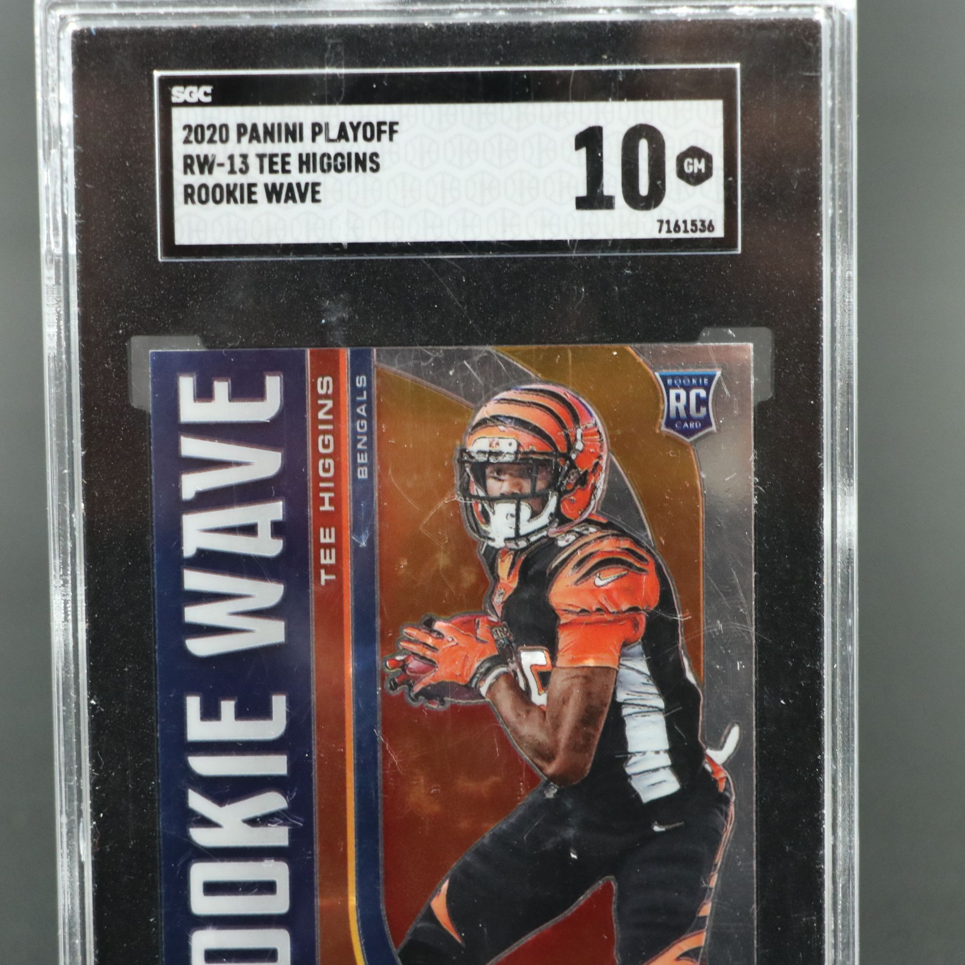 2020 Playoff Tee Higgins Rookie Wave Football Card Graded SGC 10