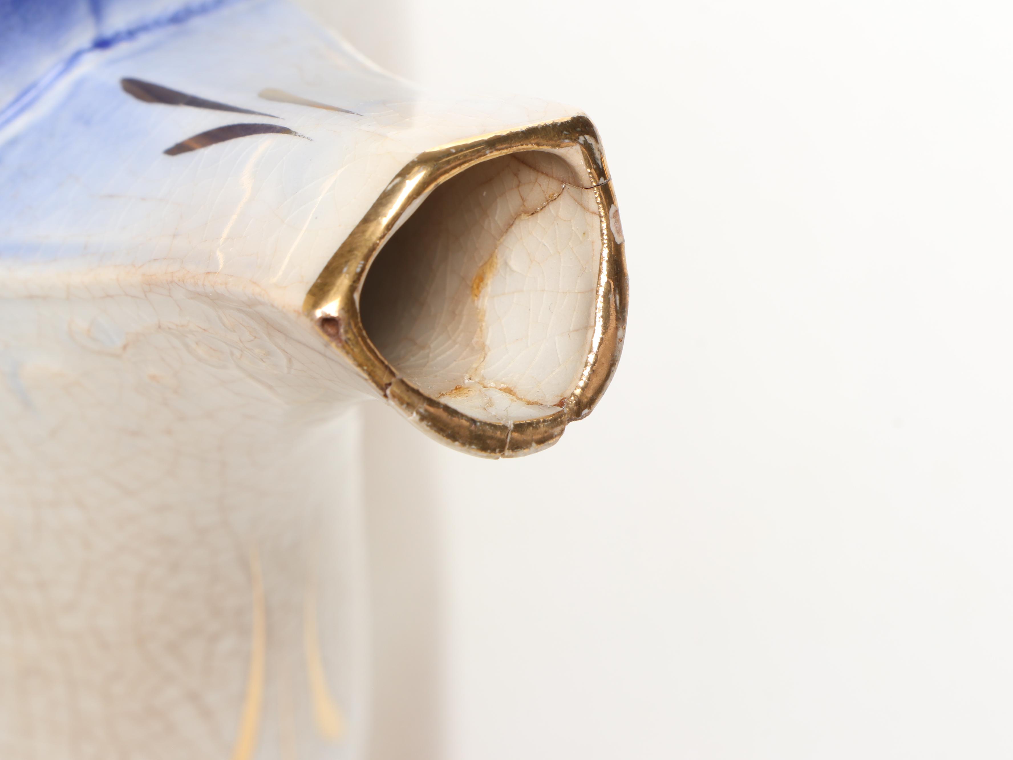 Sterling China Flow Blue Border Ceramic Dutch Family Coffee Set