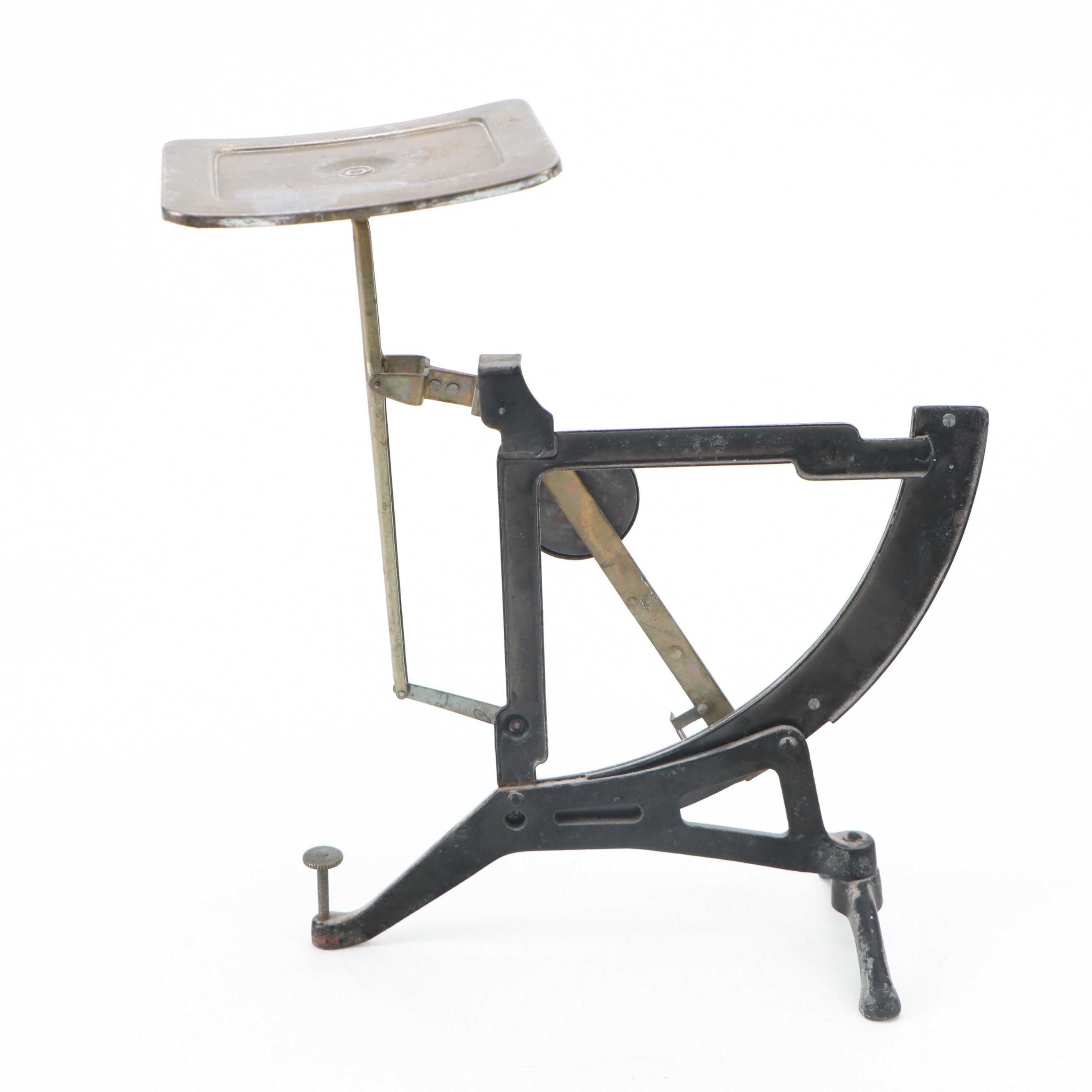 Antique German Brass and Enamel Pendulum Letter Scale