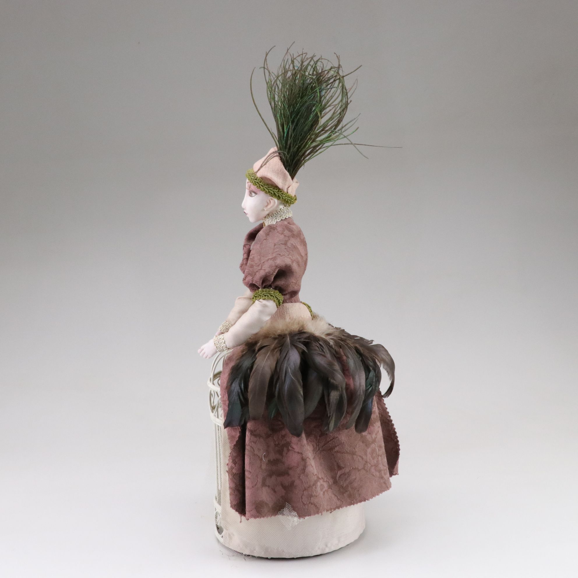 Victorian Style Handmade Birdcage Crinoline Doll