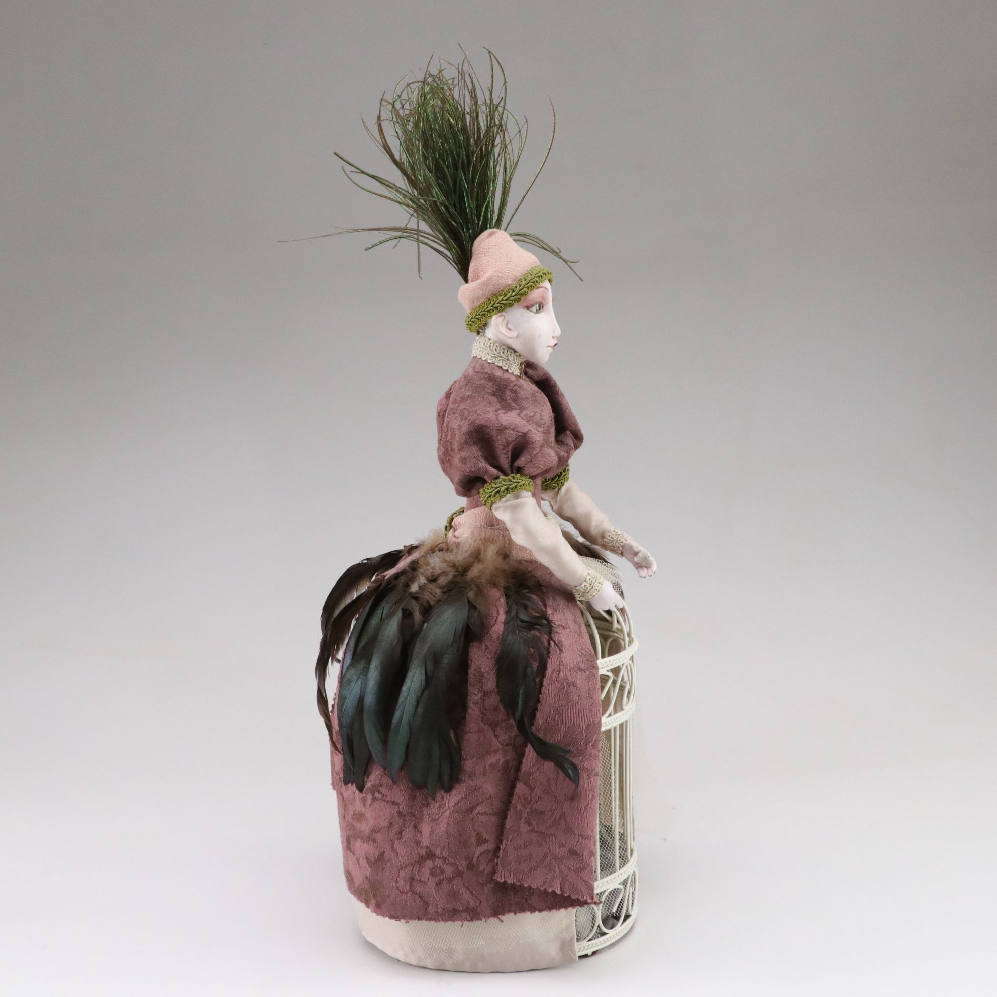 Victorian Style Handmade Birdcage Crinoline Doll