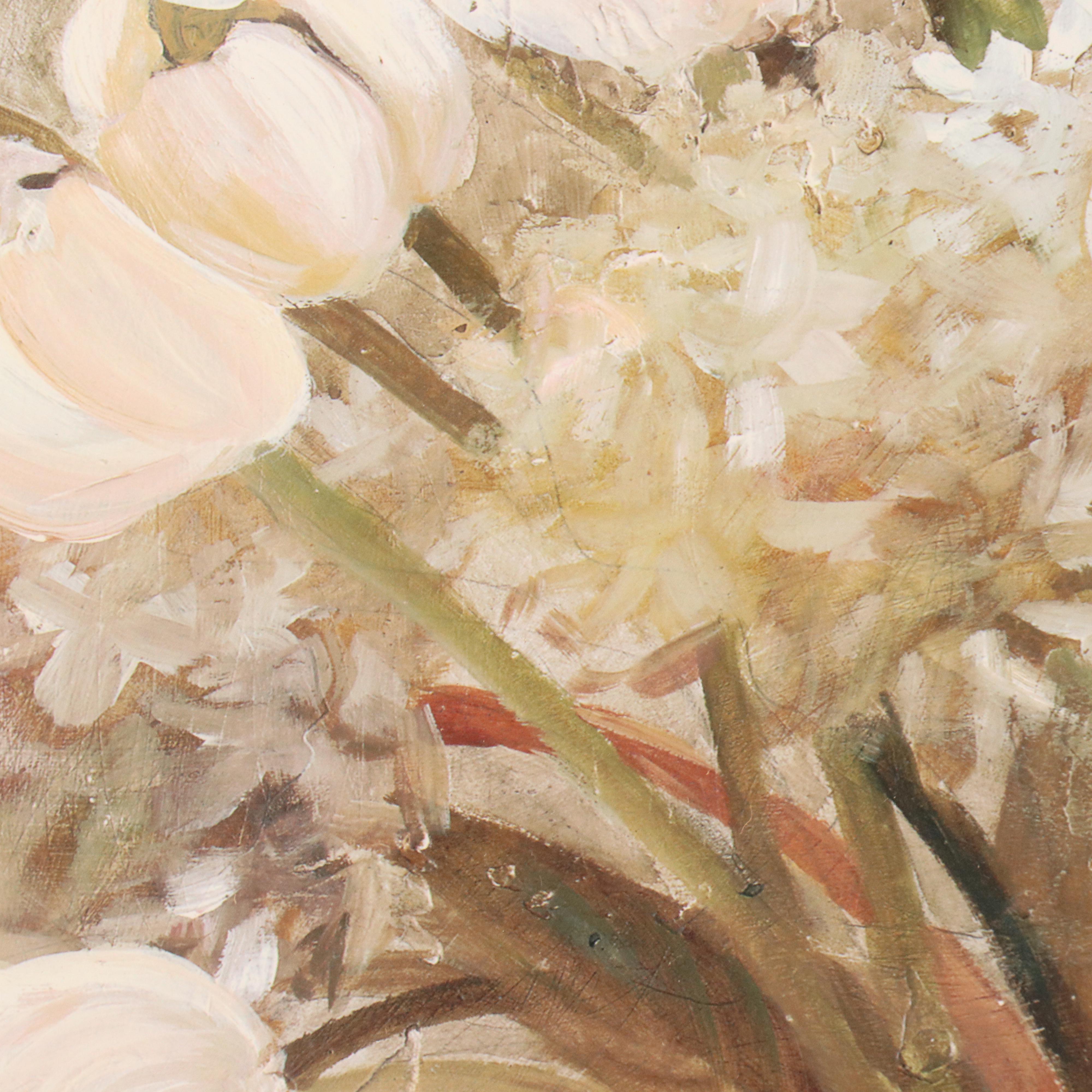 Offset Lithograph After Carol Robinson Floral Still Life