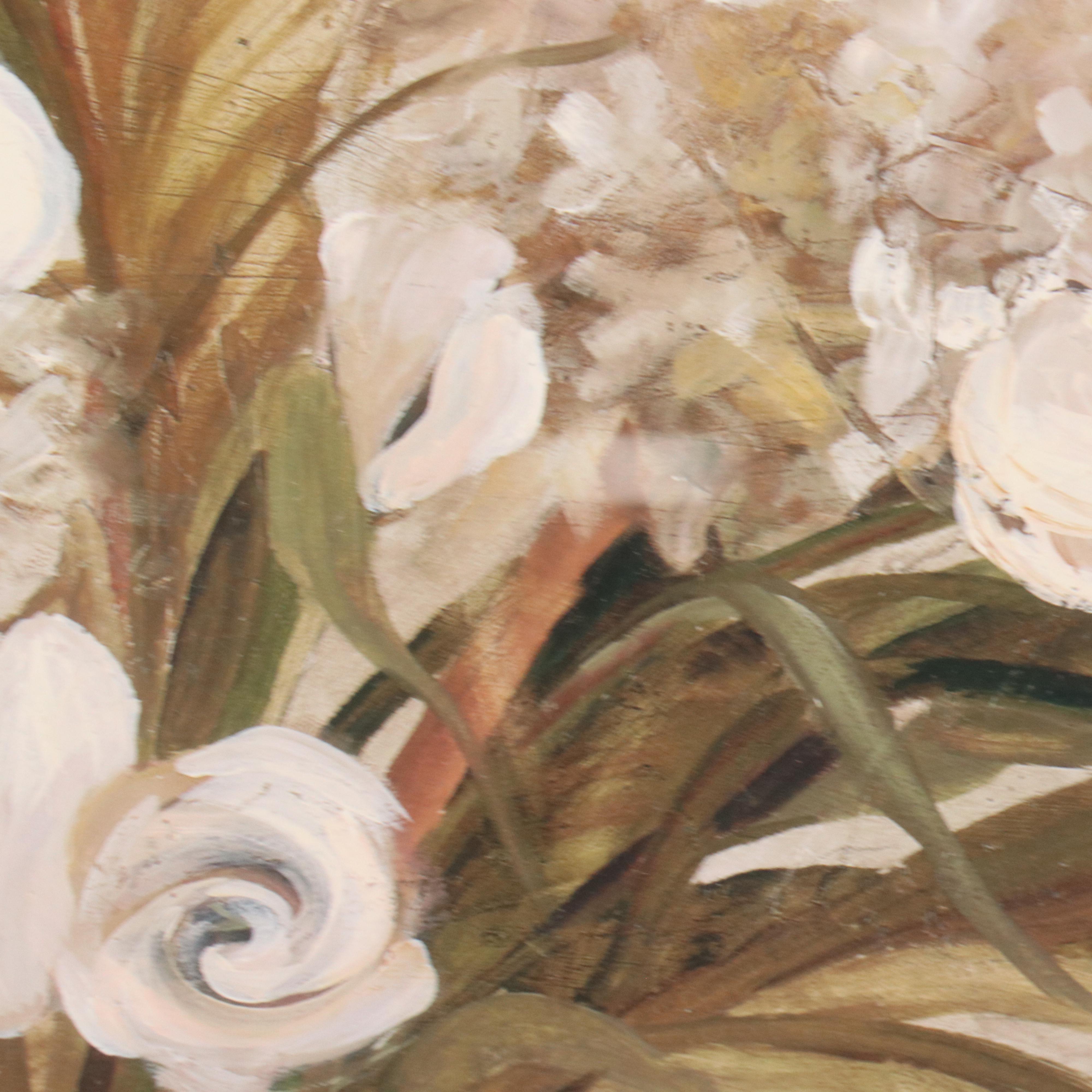 Offset Lithograph After Carol Robinson Floral Still Life