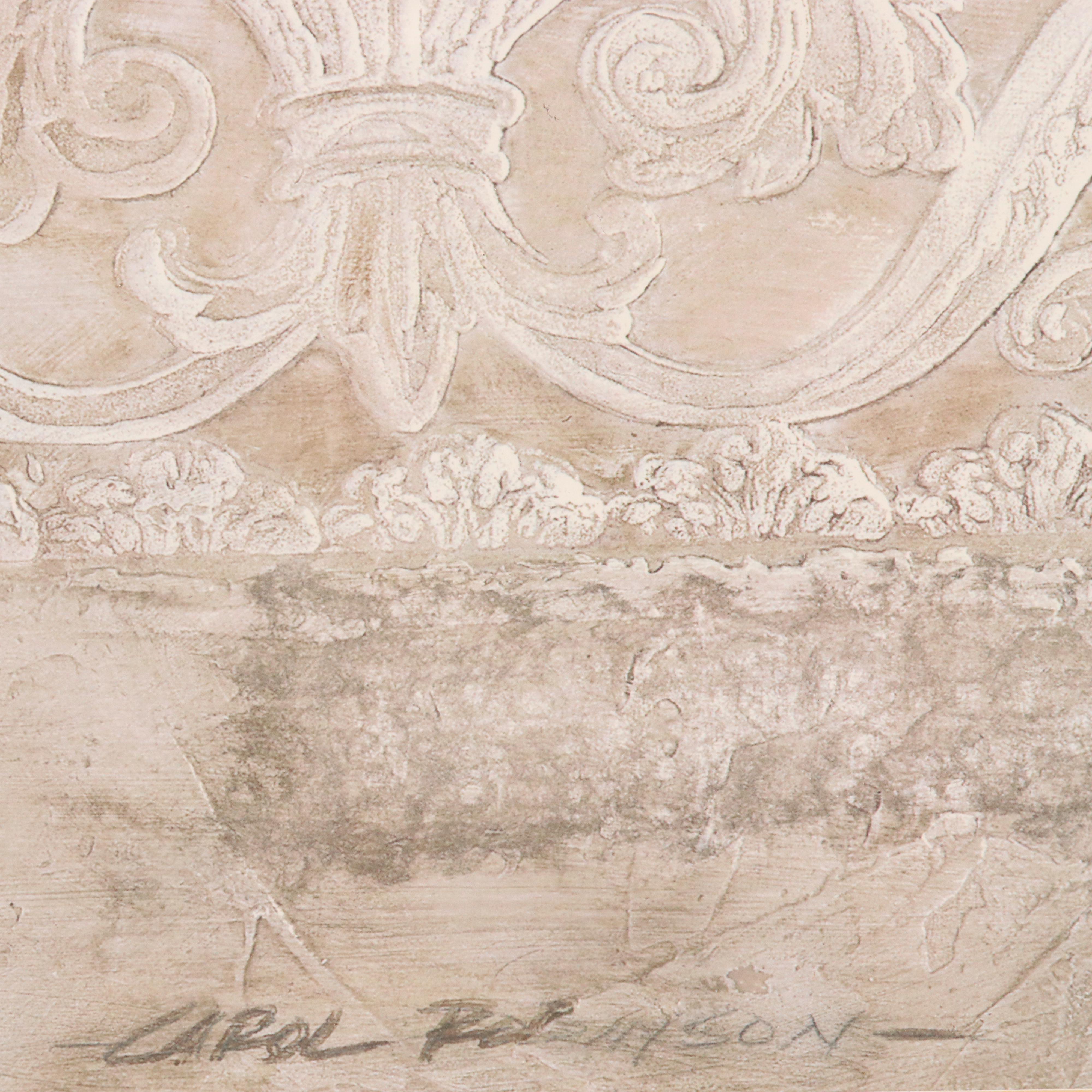 Offset Lithograph After Carol Robinson Floral Still Life