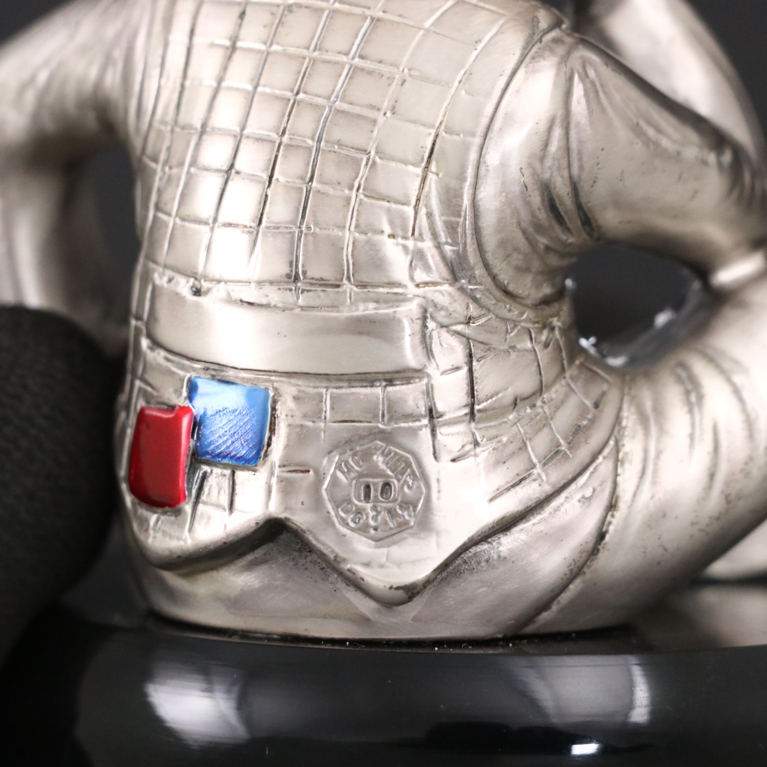 MIDA Italian Sterling Silver and Painted Contemplating Clown Figurine