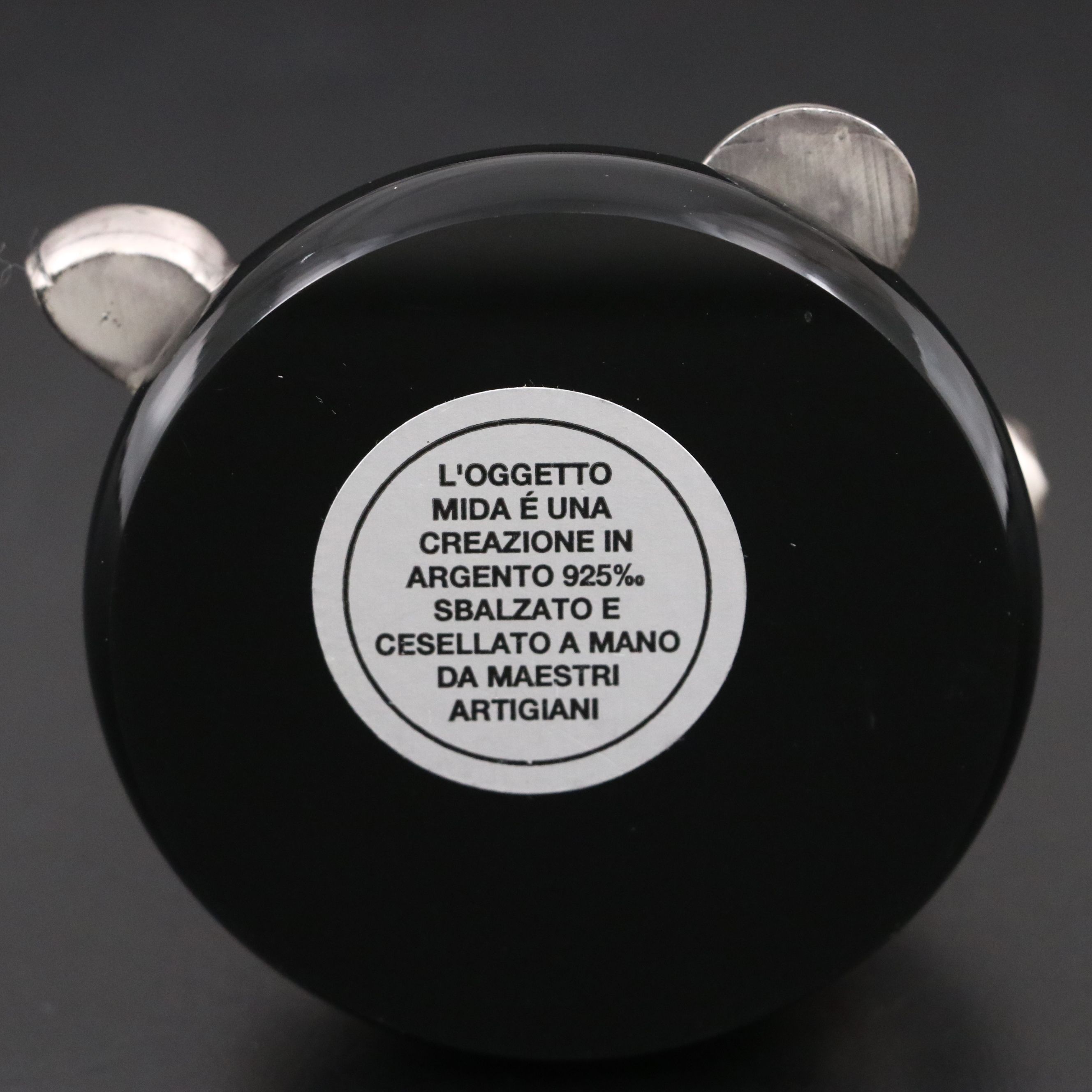 MIDA Italian Sterling Silver and Painted Contemplating Clown Figurine