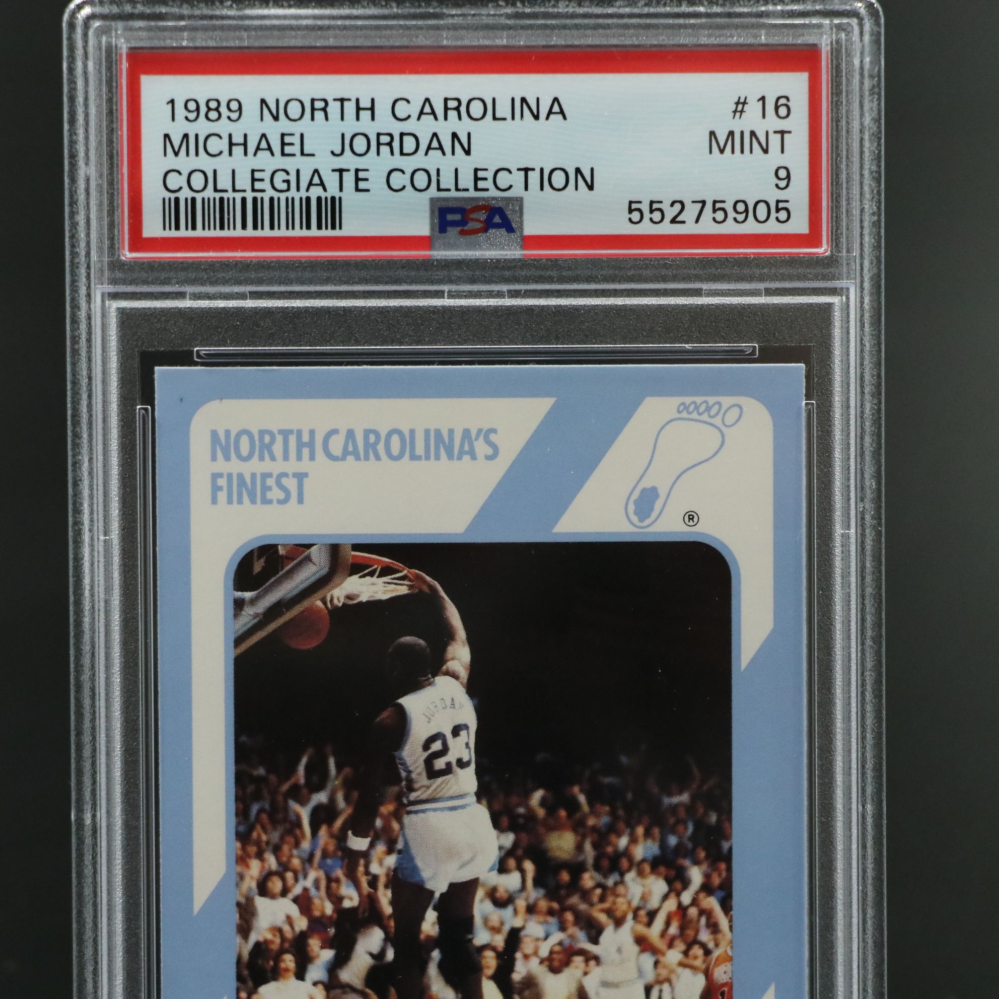 1989 Collegiate Collection Michael Jordan Basketball Card Graded PSA 9