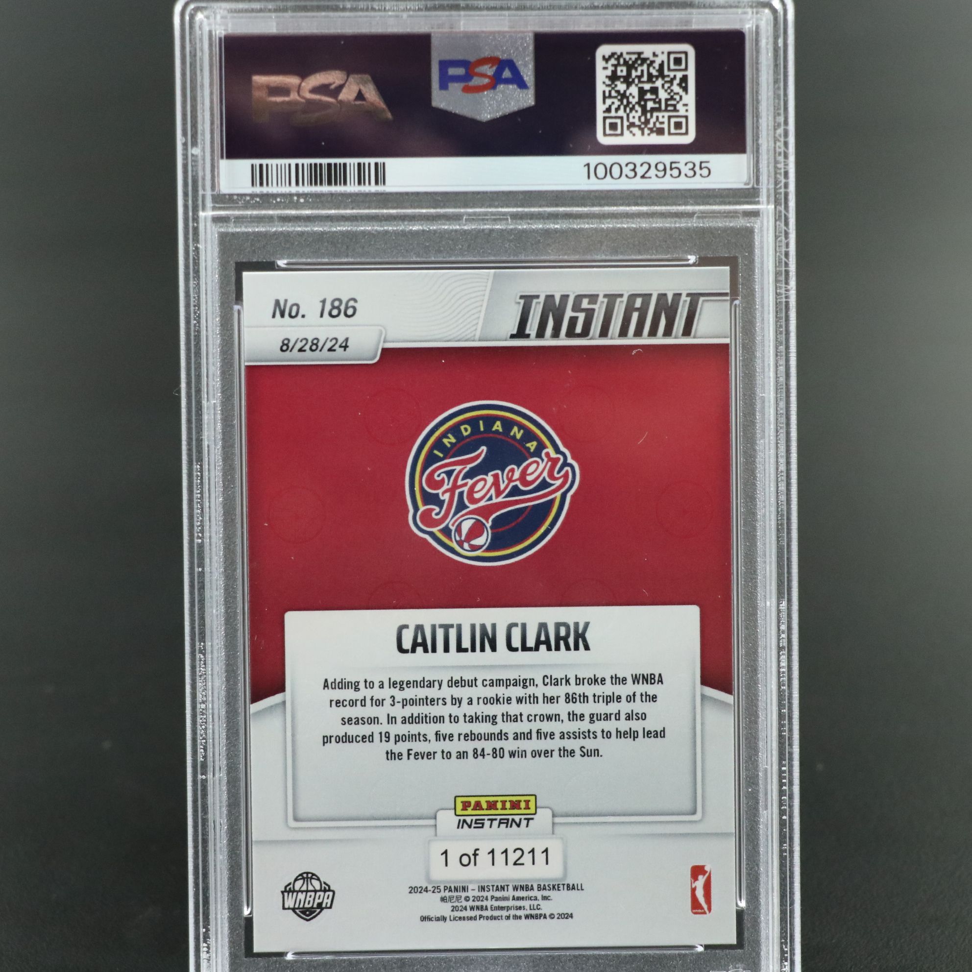 2024 Panini Instant Caitlin Clark Rookie Basketball Card Graded PSA 10
