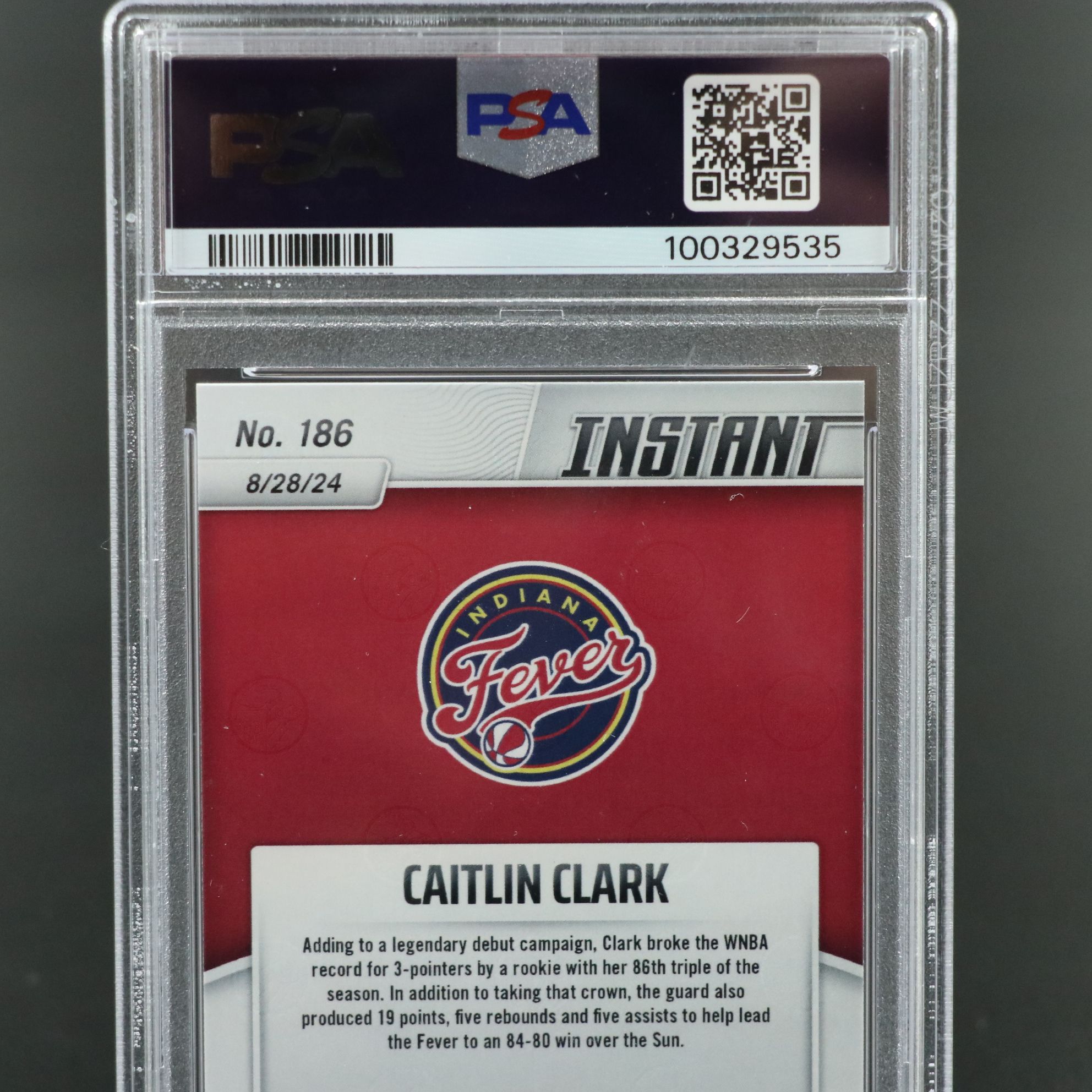 2024 Panini Instant Caitlin Clark Rookie Basketball Card Graded PSA 10