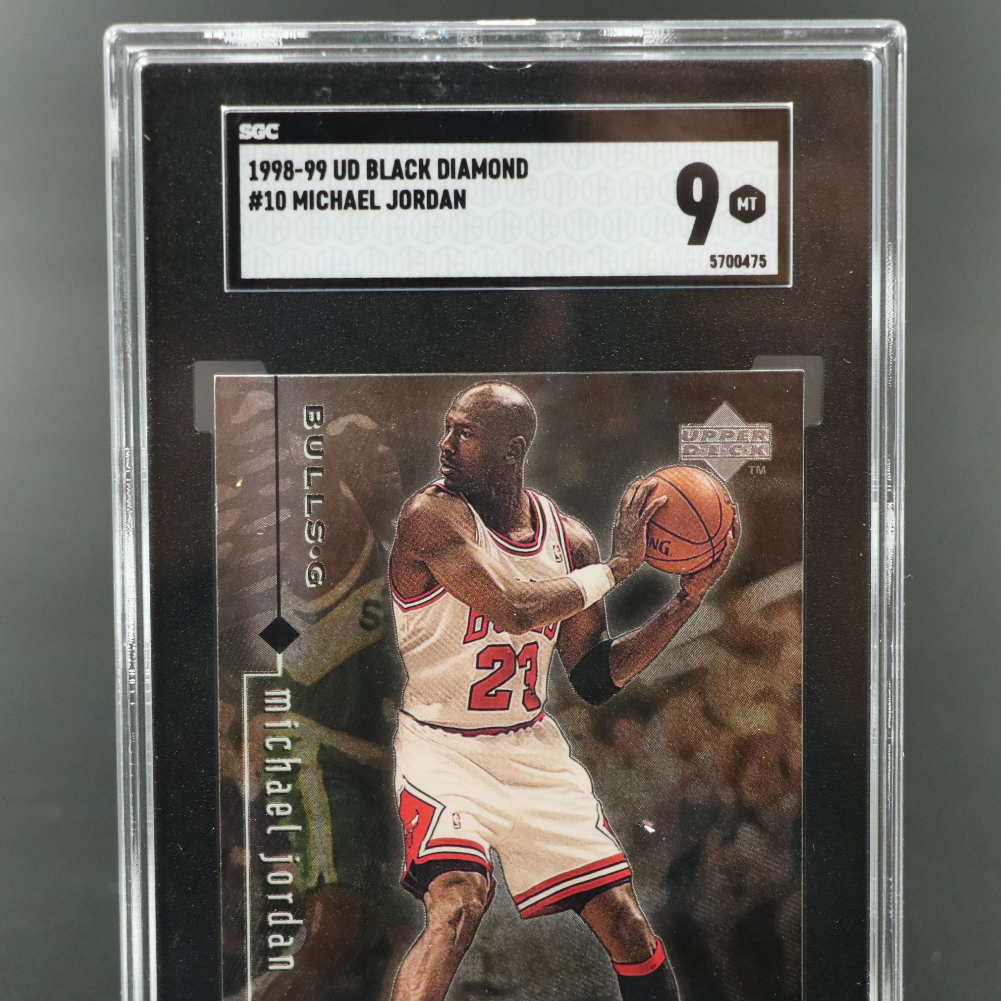 1998-99 Upper Deck Black Diamond Michael Jordan Chicago Bulls Card Graded SGC 9