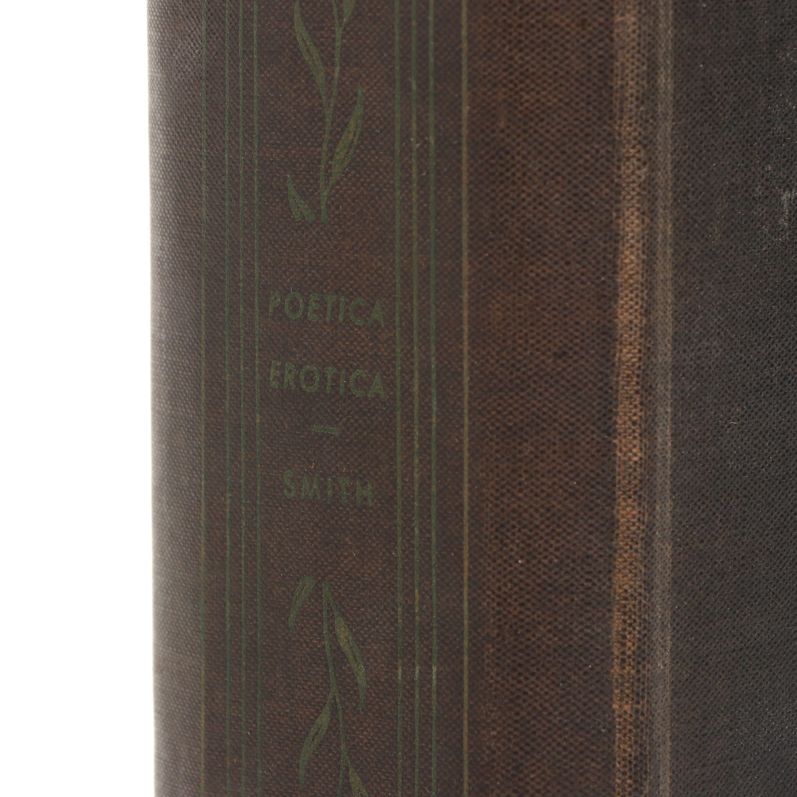 First Edition Thus "Poetica Erotica" Edited by T. R. Smith, 1927