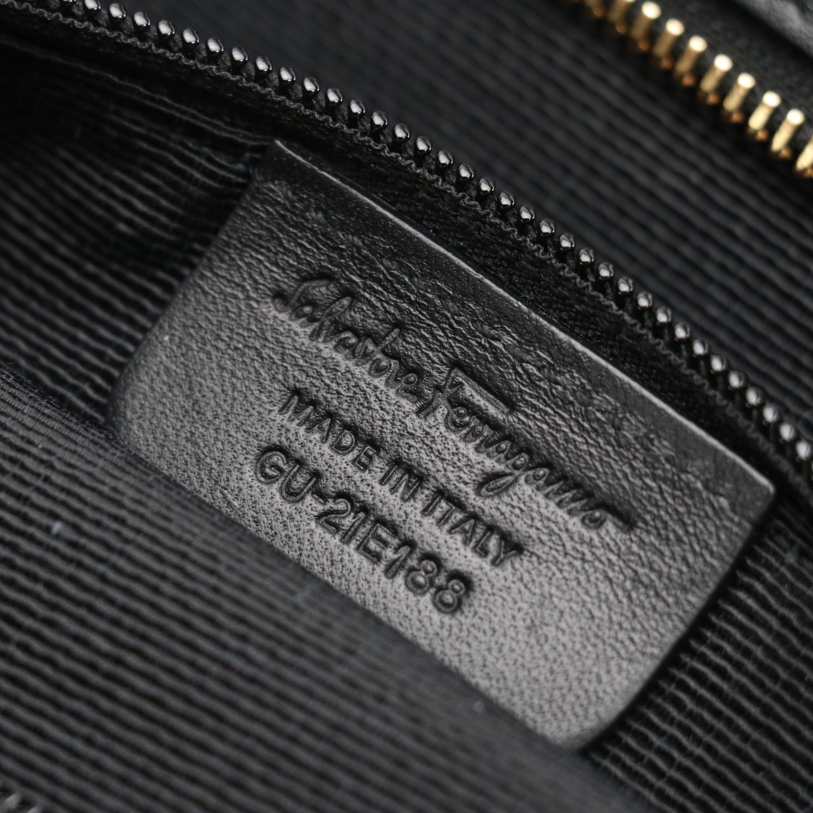 Salvatore Ferragamo Leopard Printed Nylon Tote Bag with Leather Trim