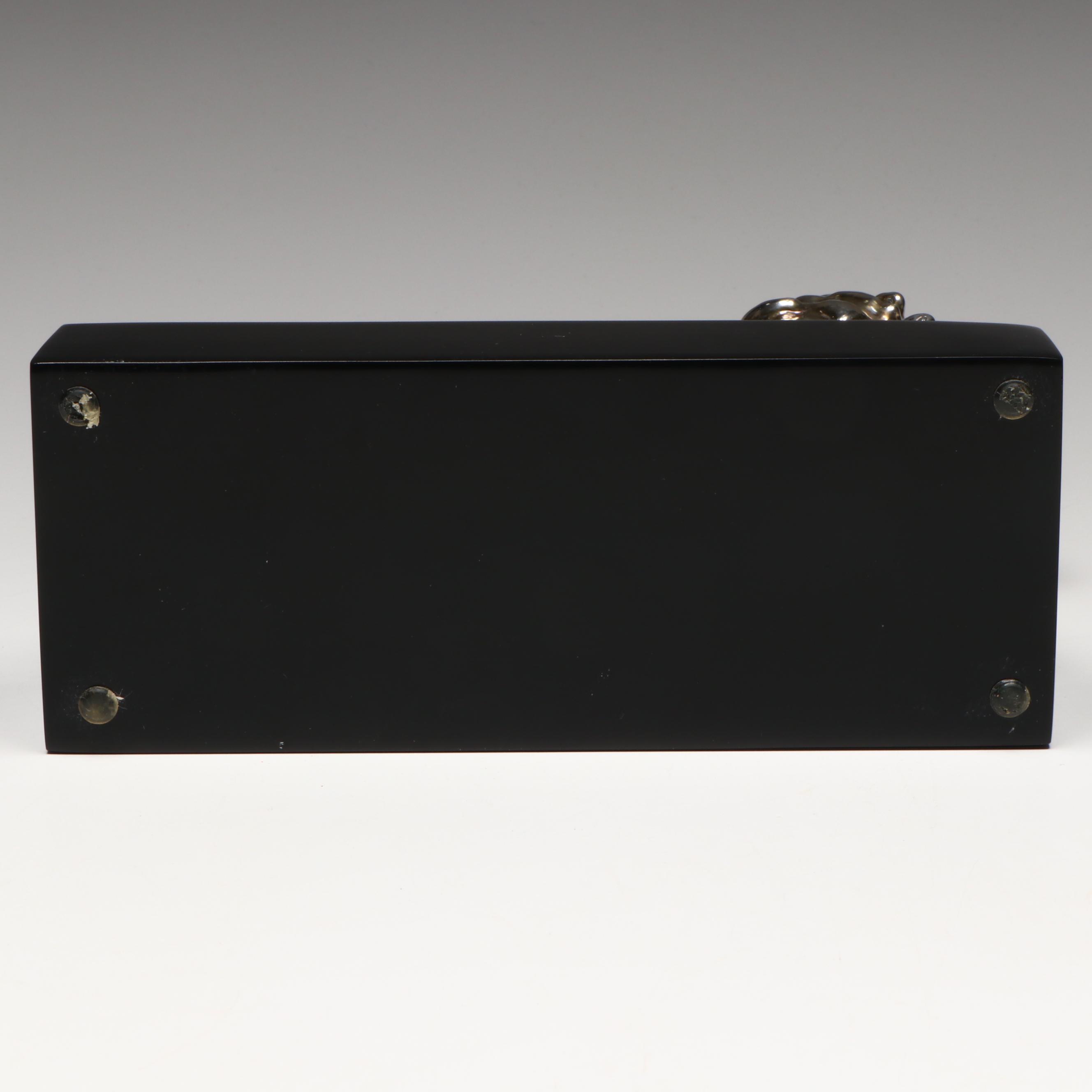 Sterling Silver and Gilt Lion Figurine with Base