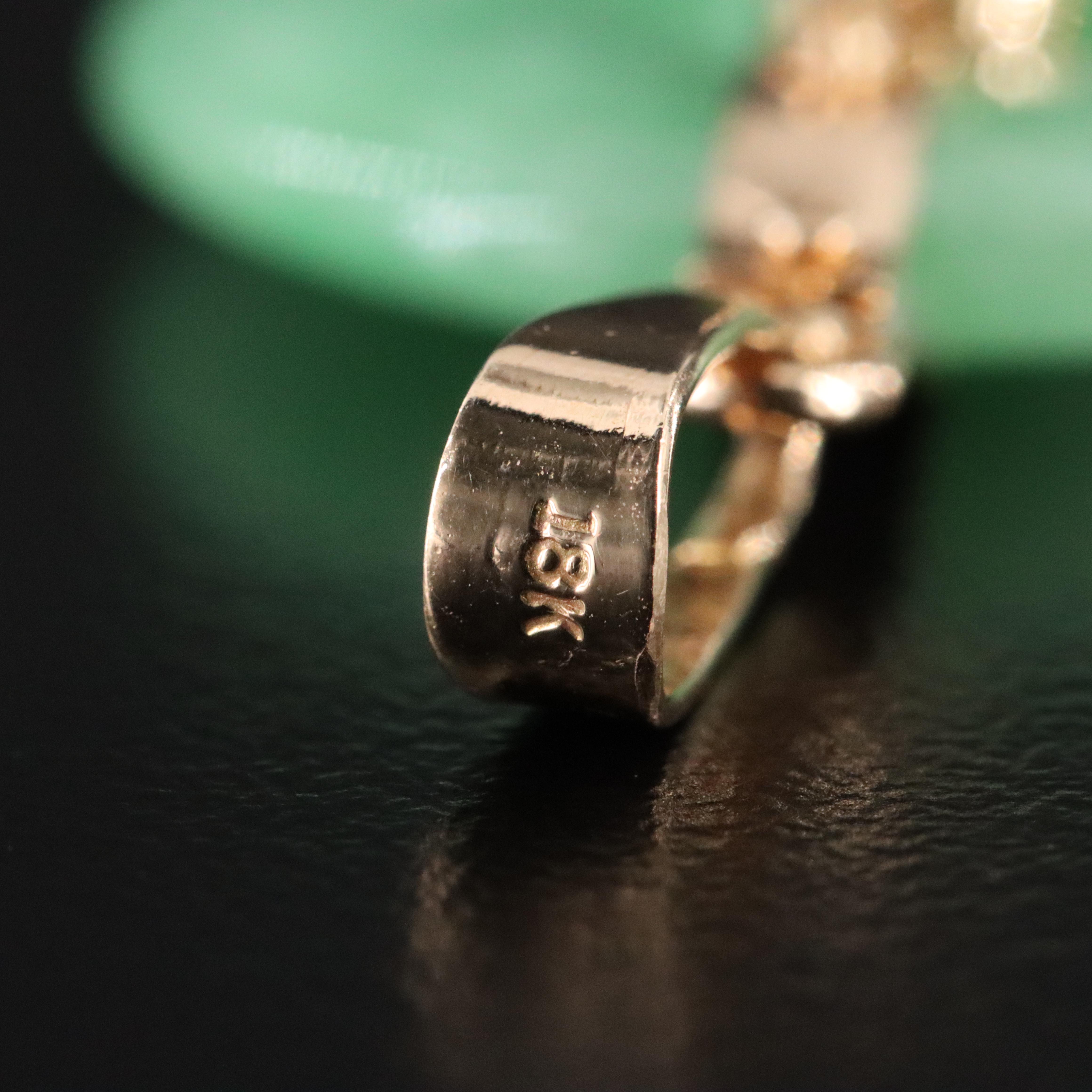 14K Jadeite and Diamond Pendant