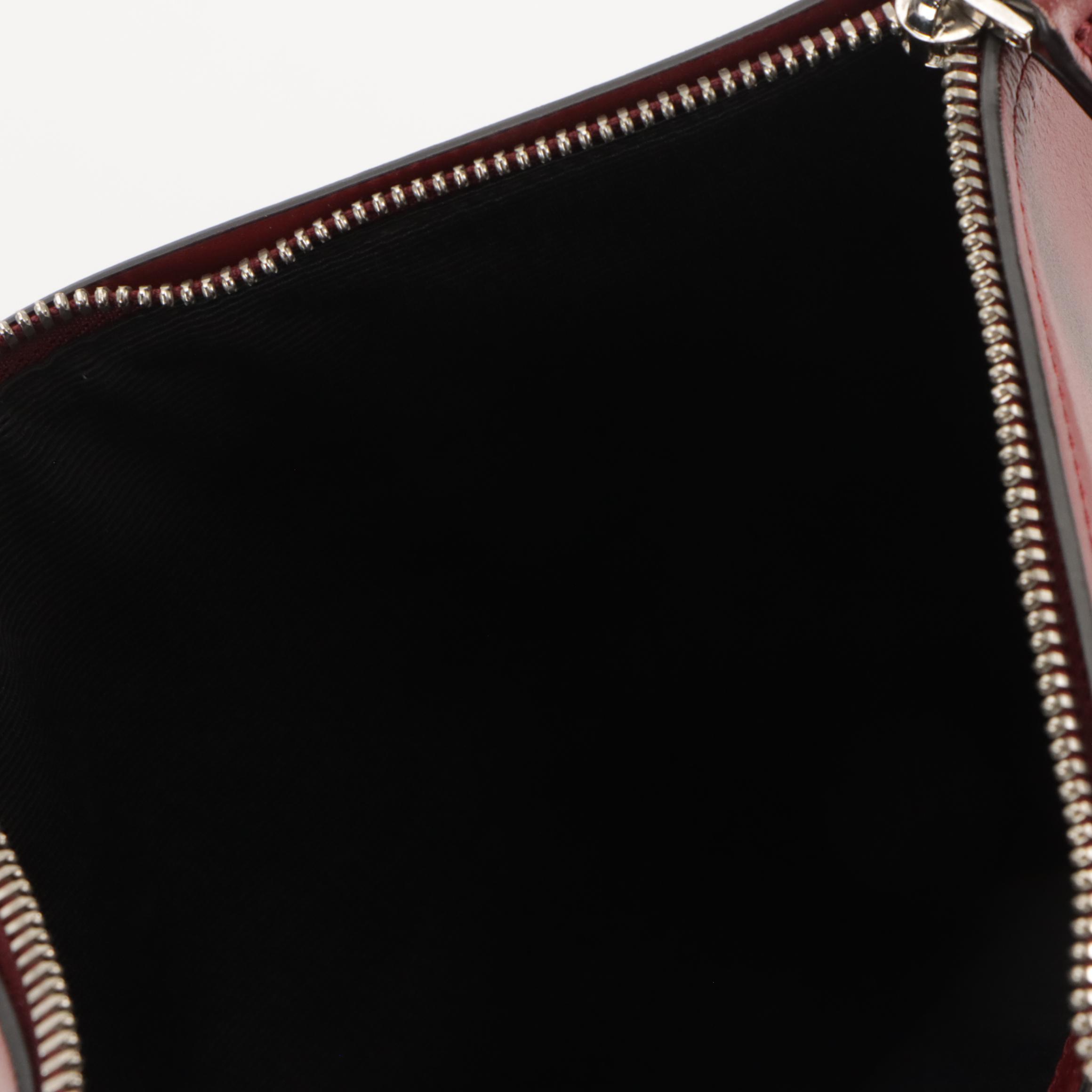 Salvatore Ferragamo Wristlet Zip Pouch in Burgundy Leather