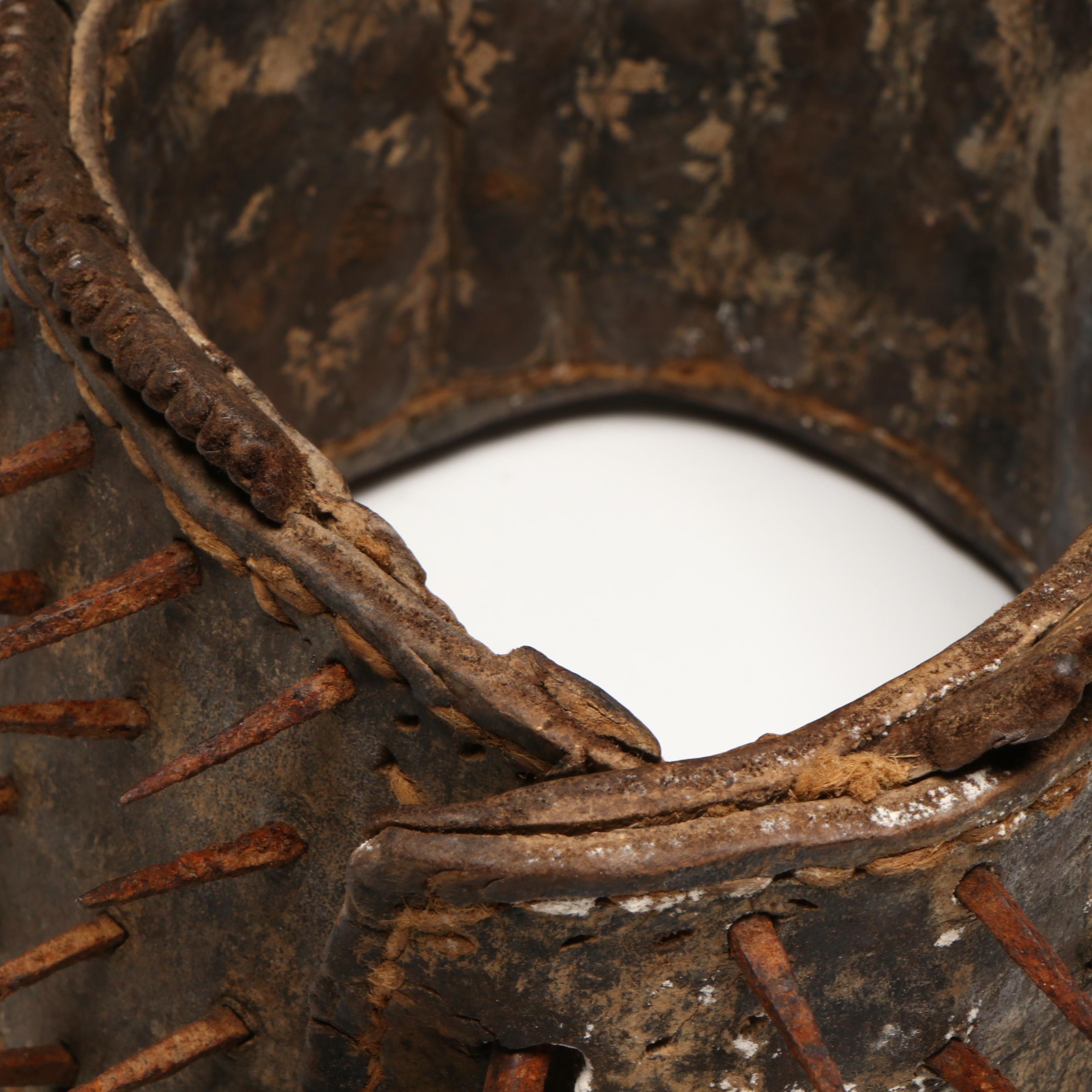 Anti-Wolf Leather and Iron Spiked Guard Dog Collar, 17th or 18th Century