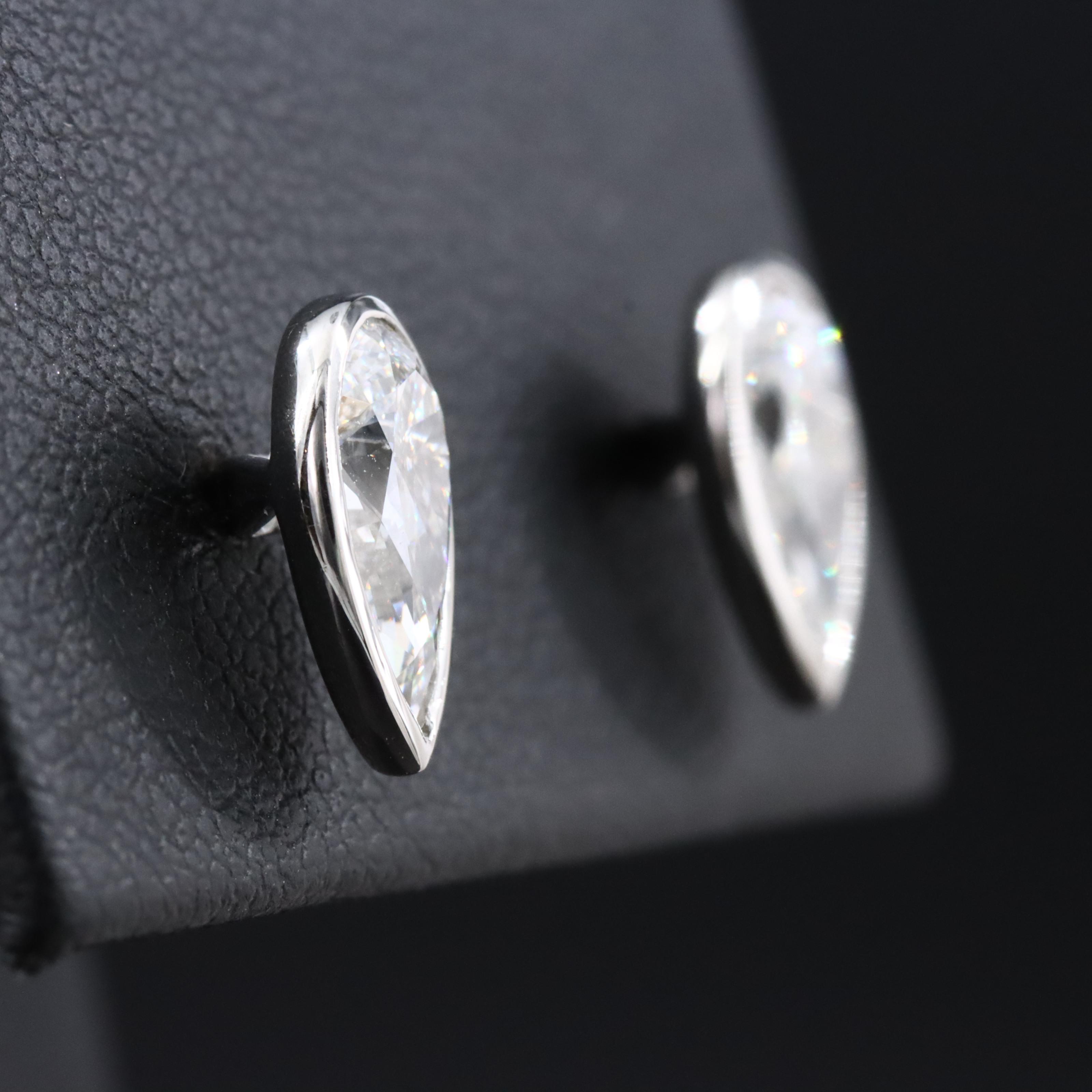 Platinum 2.03 CTW Lab Grown Diamond Stud Earrings with IGI Report