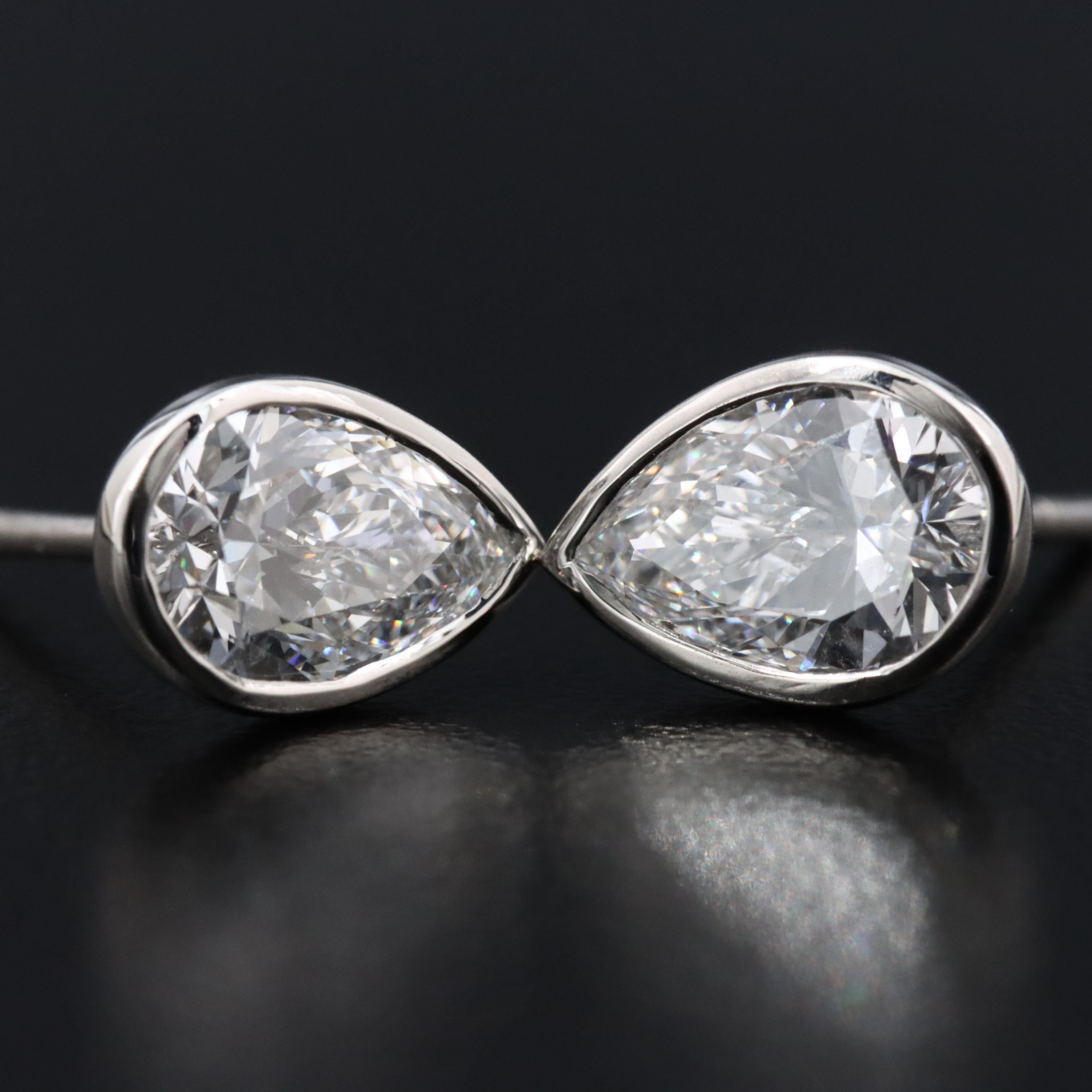 Platinum 2.03 CTW Lab Grown Diamond Stud Earrings with IGI Report