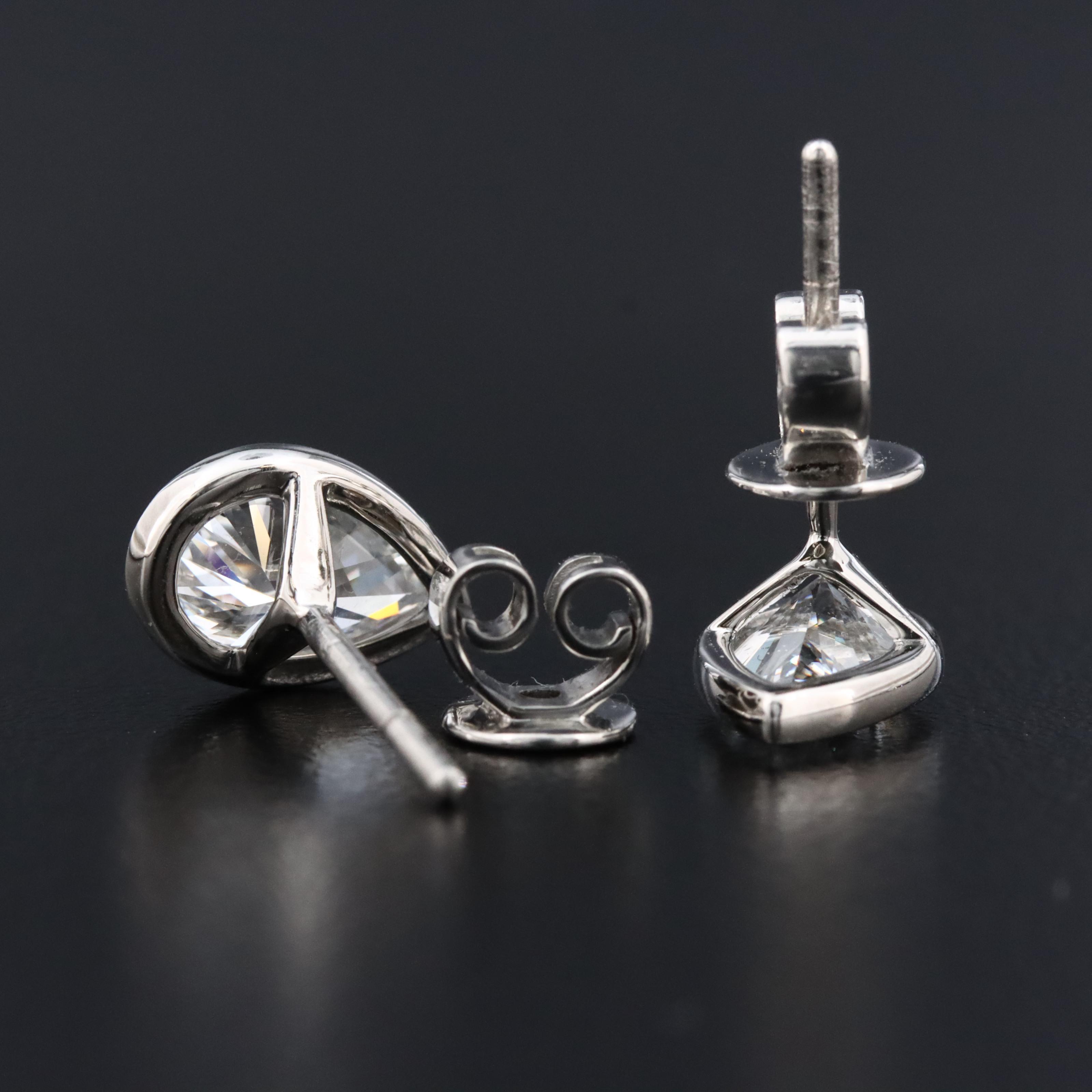 Platinum 2.03 CTW Lab Grown Diamond Stud Earrings with IGI Report