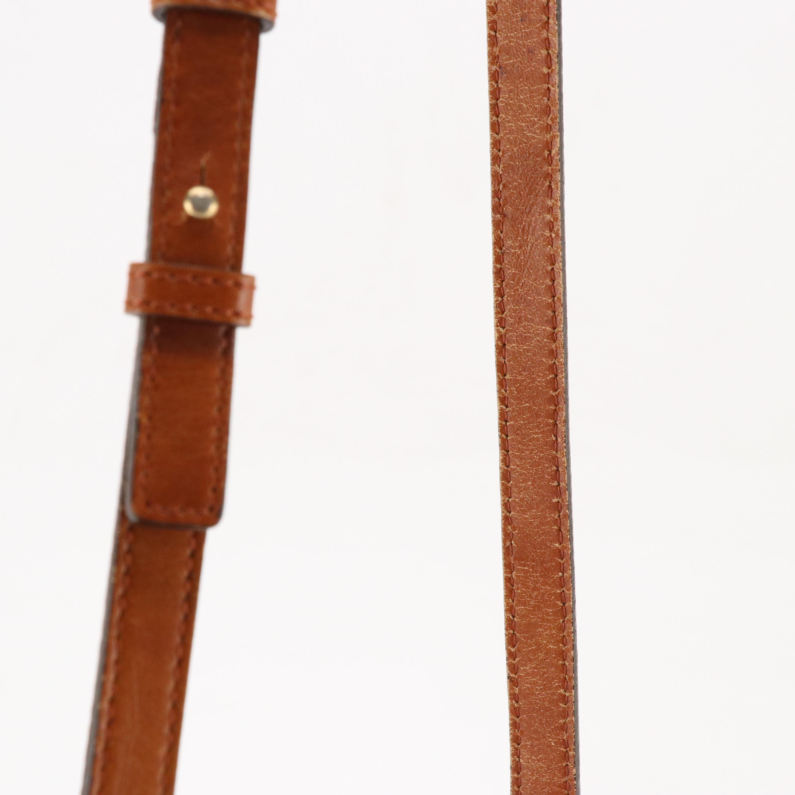 Burberry Crossbody Bag in Haymarket Check Canvas and Brown Leather Trim