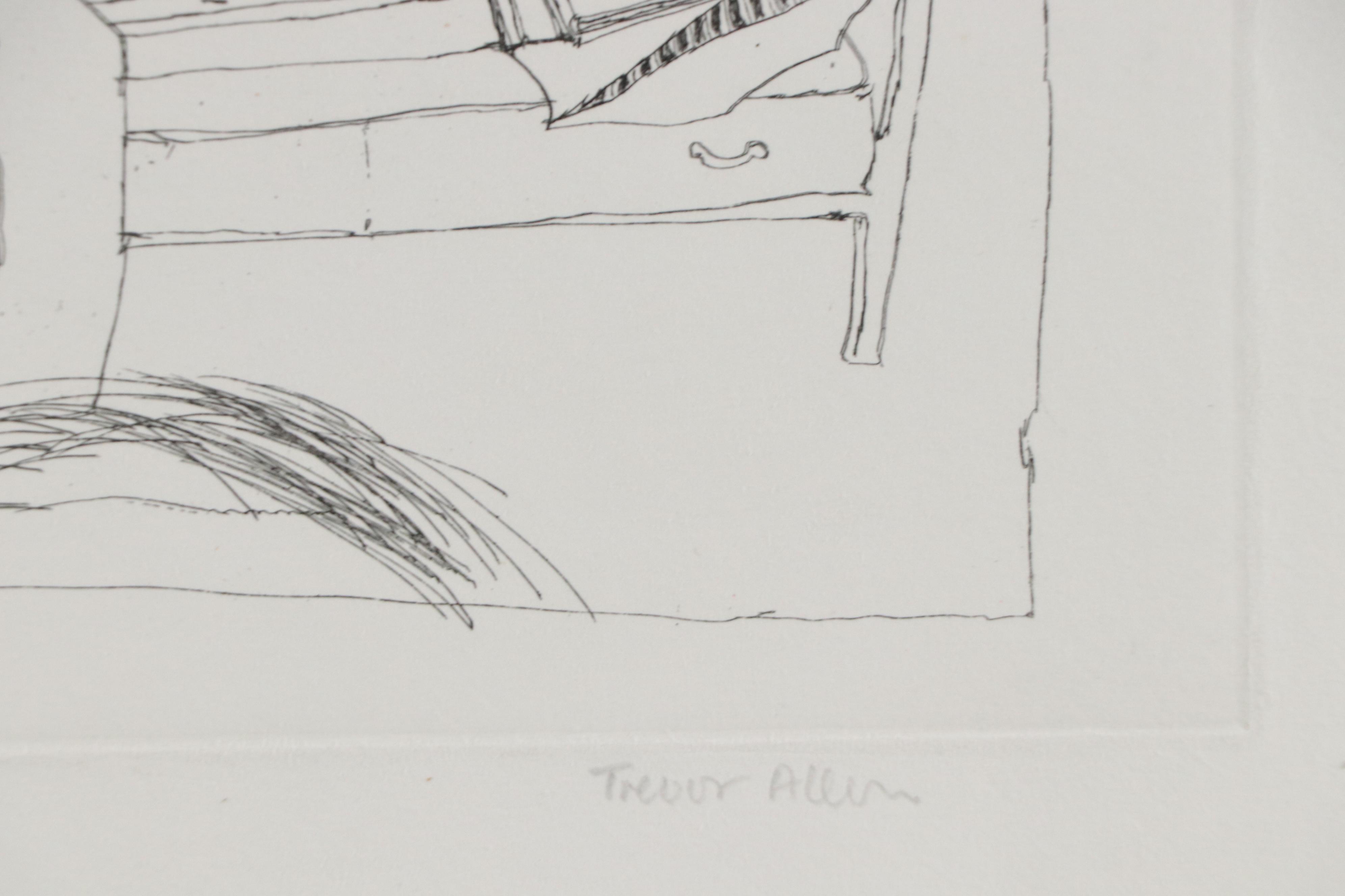 Trevor Allen Surrealist Etching "All We Need Is Love"