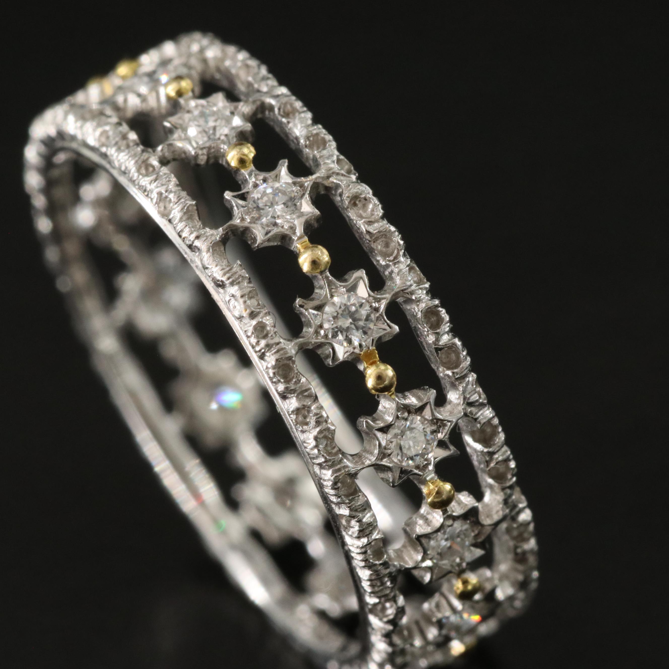 18K 0.20 CTW Diamond Star Band