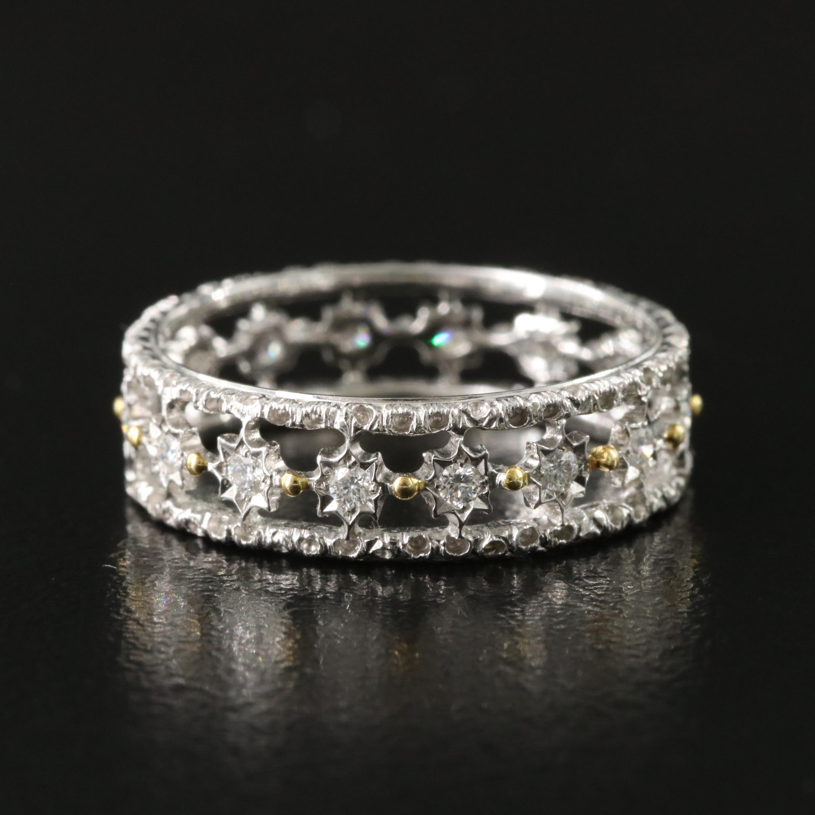 18K 0.20 CTW Diamond Star Band