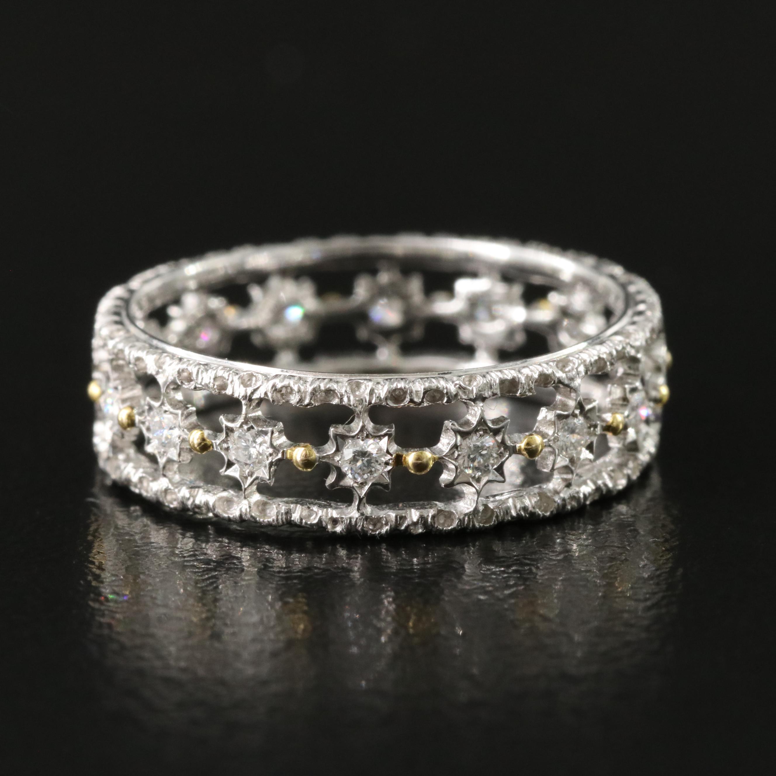 18K 0.20 CTW Diamond Star Band