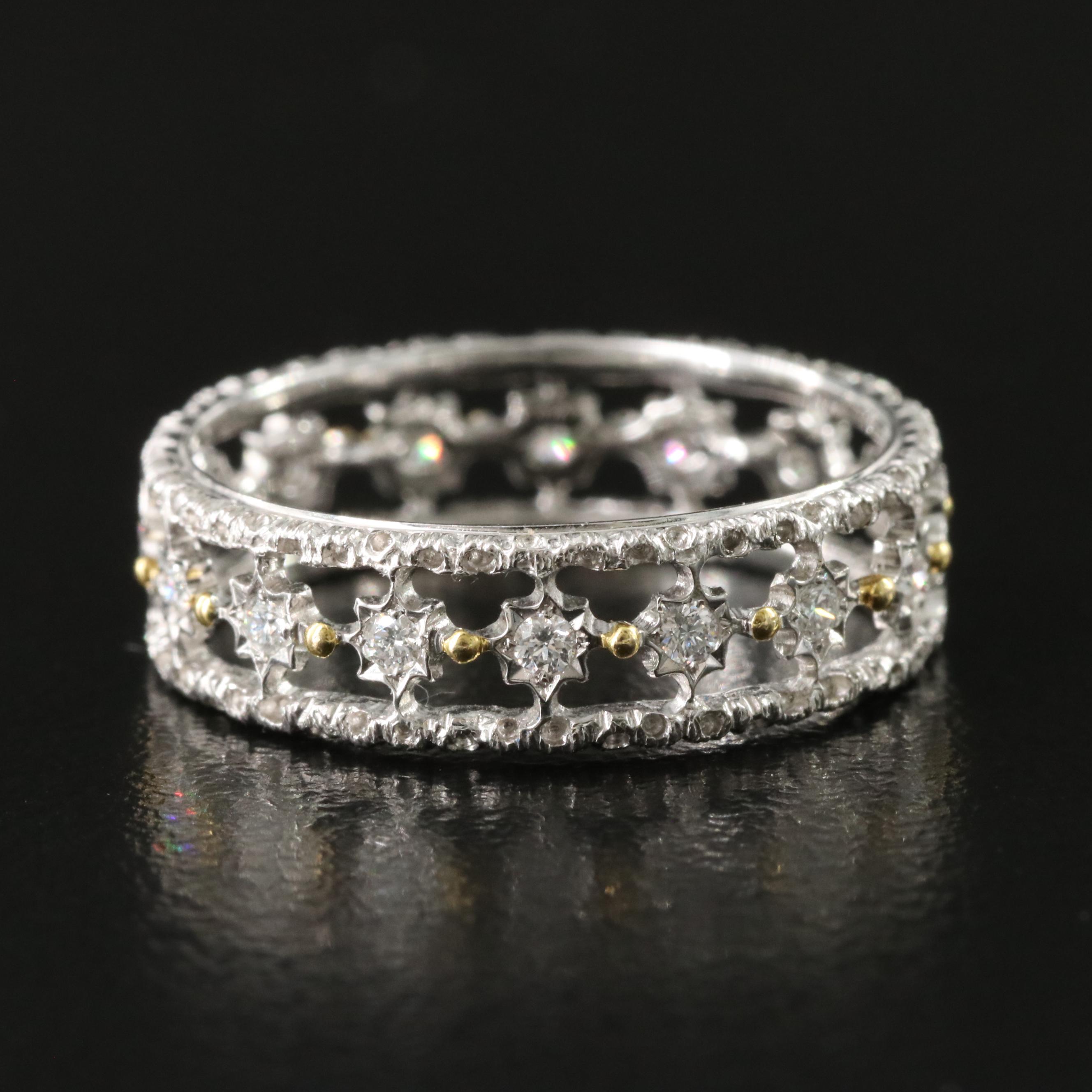 18K 0.20 CTW Diamond Star Band