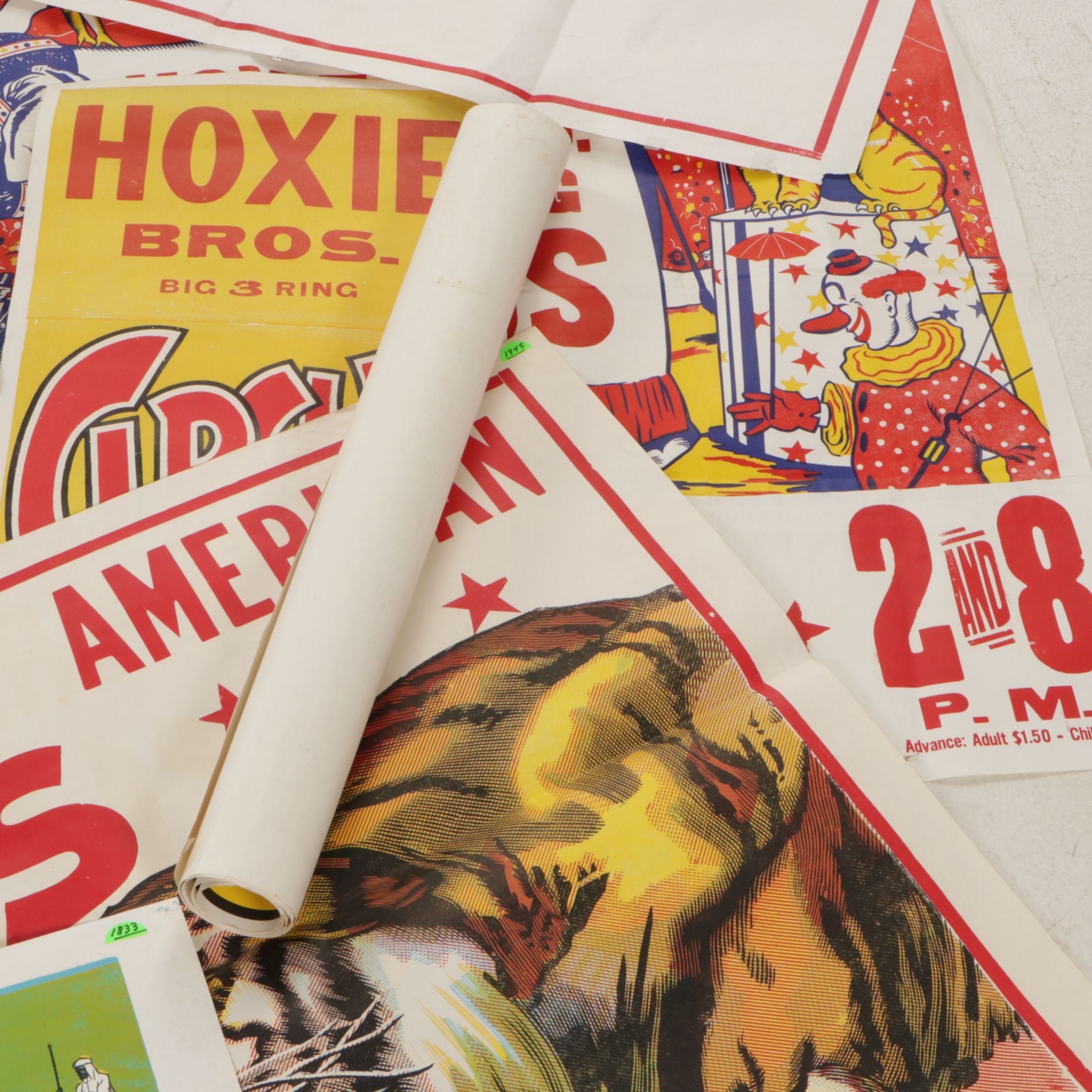 "Carson and Barnes" and Other American Paper Circus Posters, Mid-20th Century