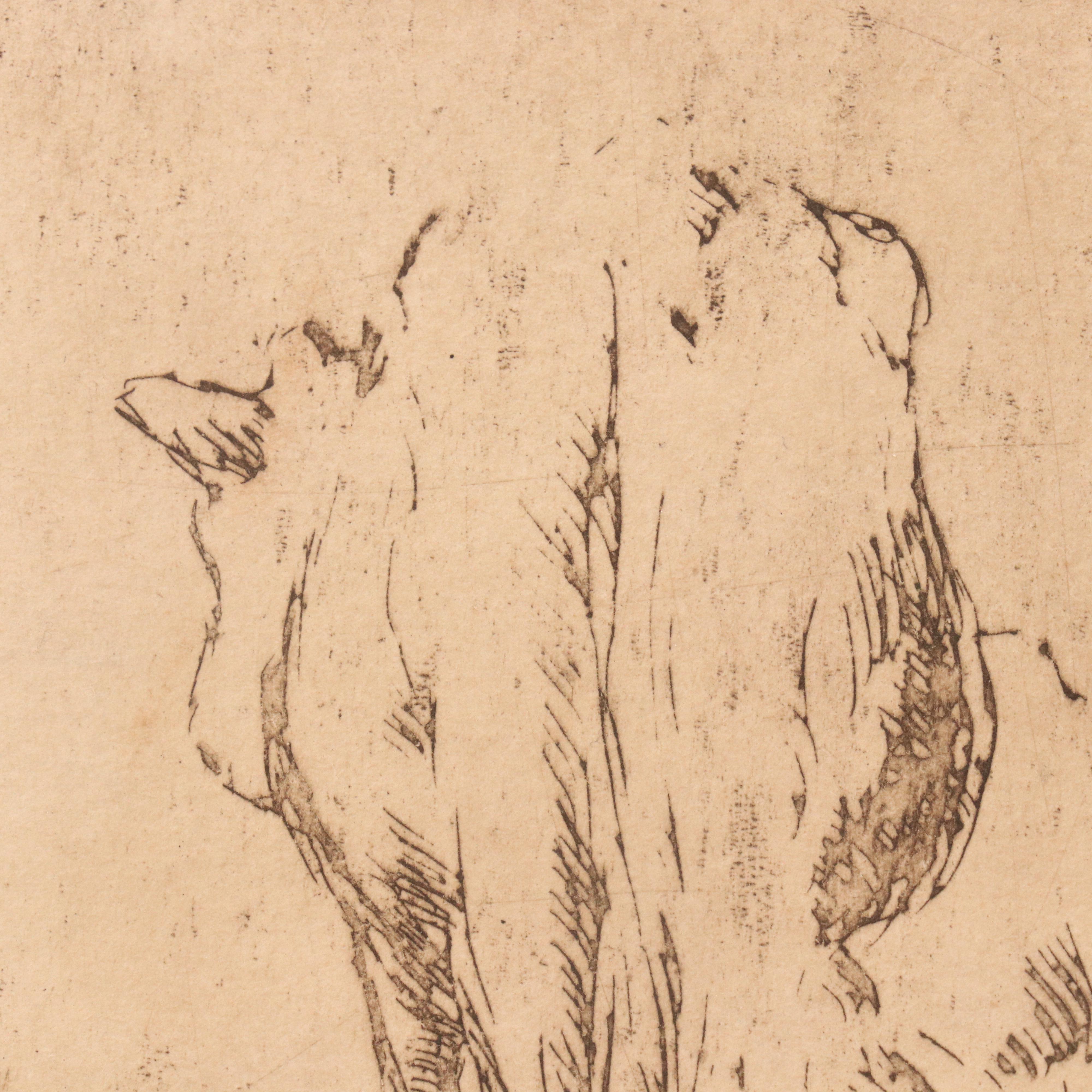 Etching After Edward Timothy Hurley of Grazing Cows, Circa 1907