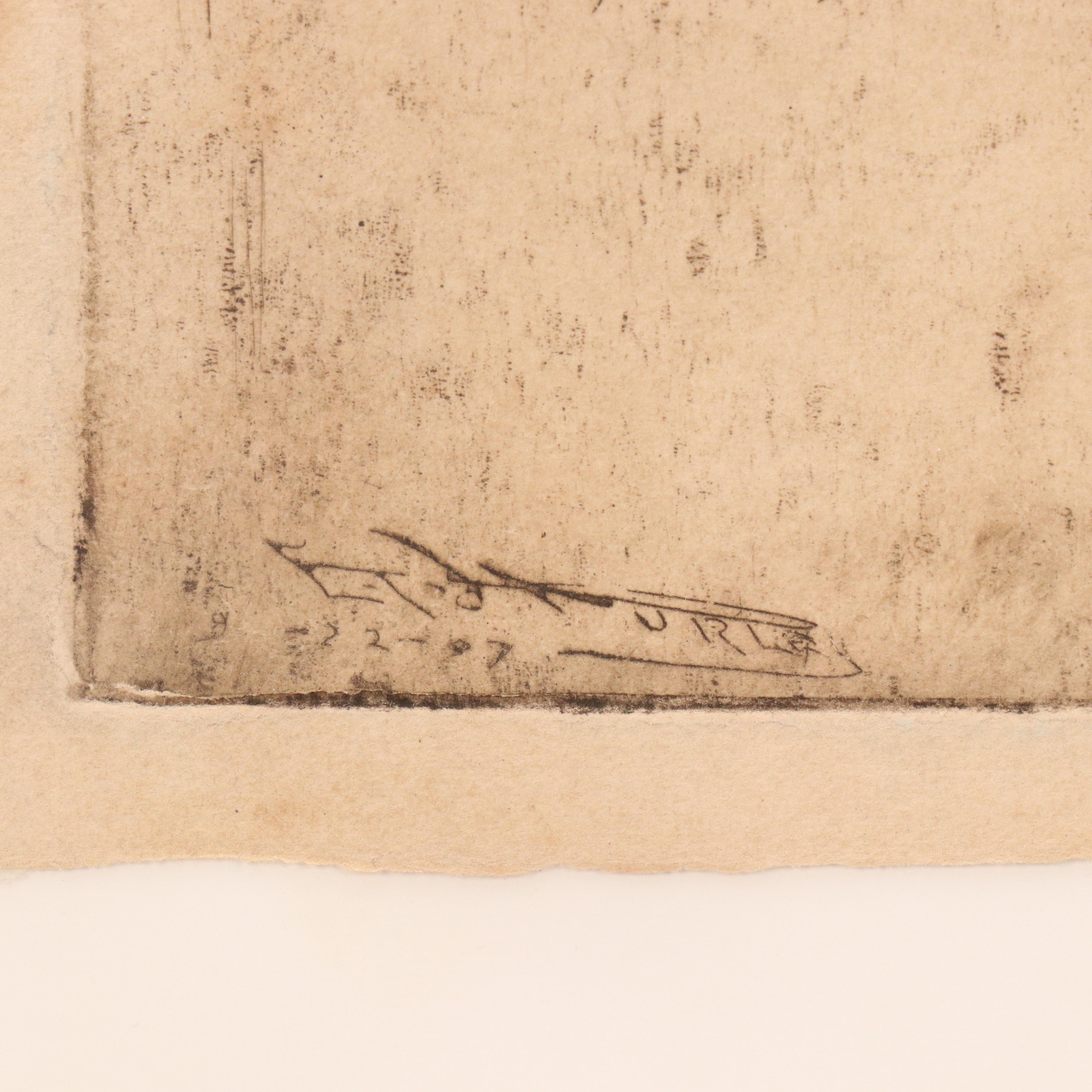 Etching After Edward Timothy Hurley of Grazing Cows, Circa 1907