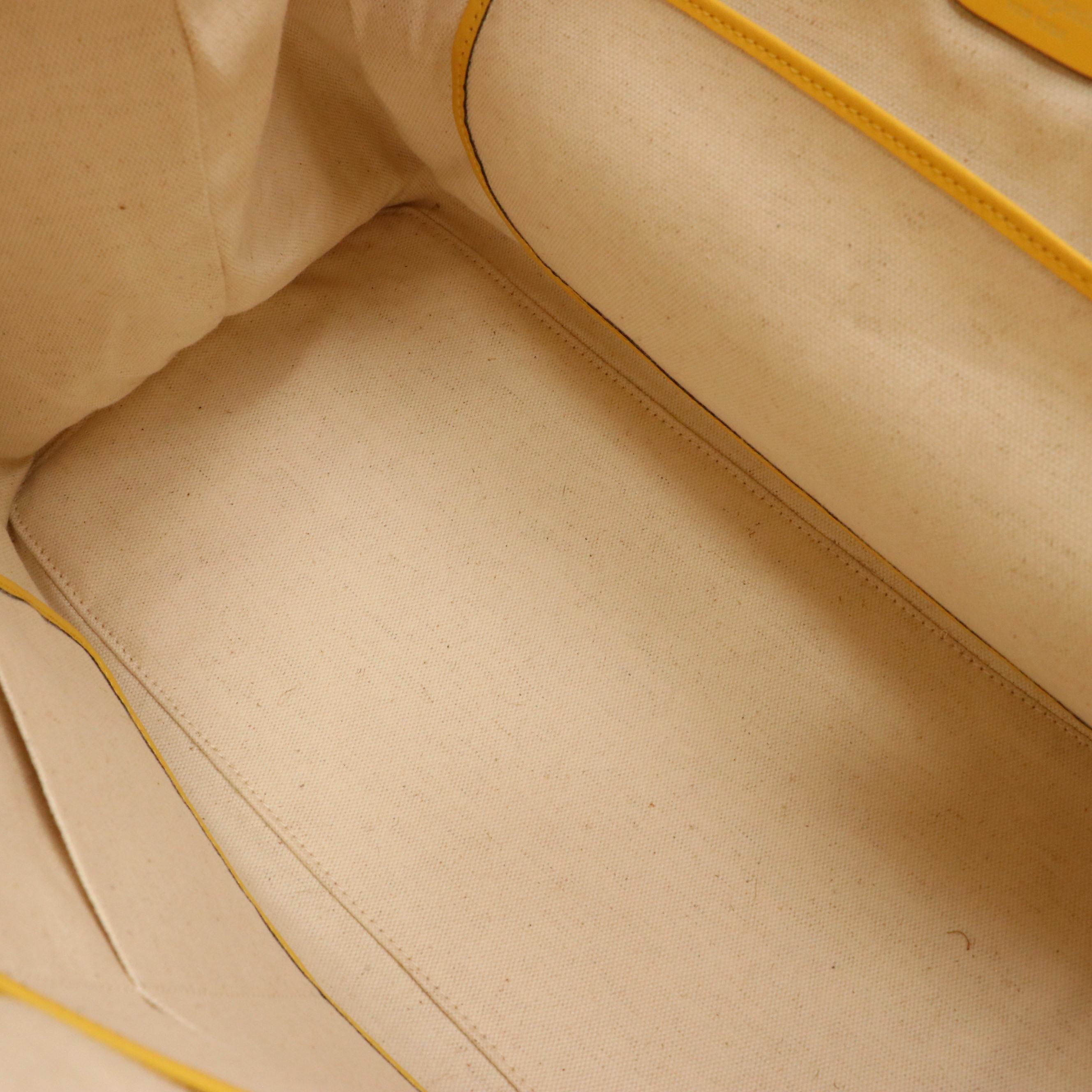 Kate Spade "Manhattan Sun" Large Raffia Straw Tote with Calfskin Leather Trim