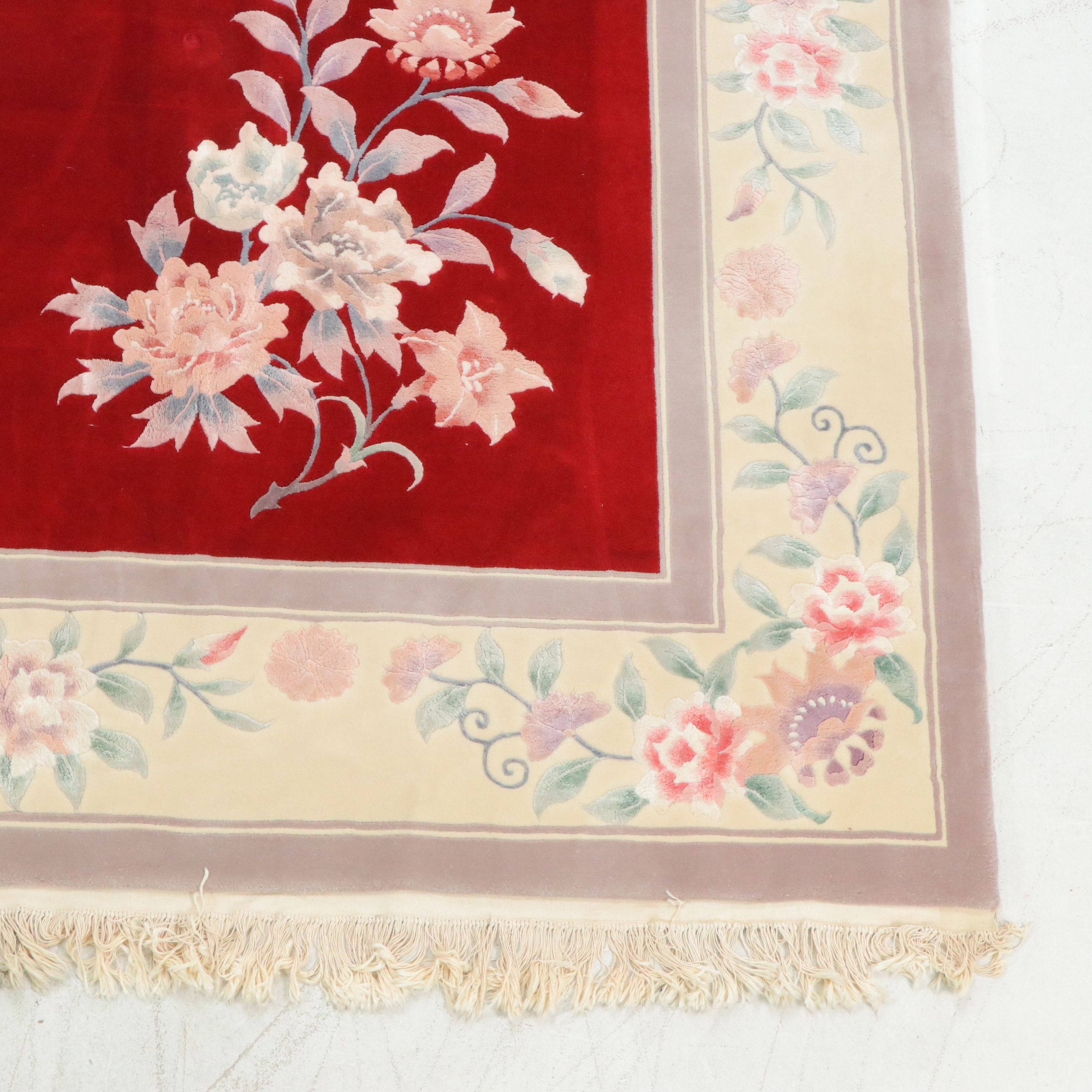 9' x 12'10 Hand-Knotted Chinese Peking Room Sized Rug