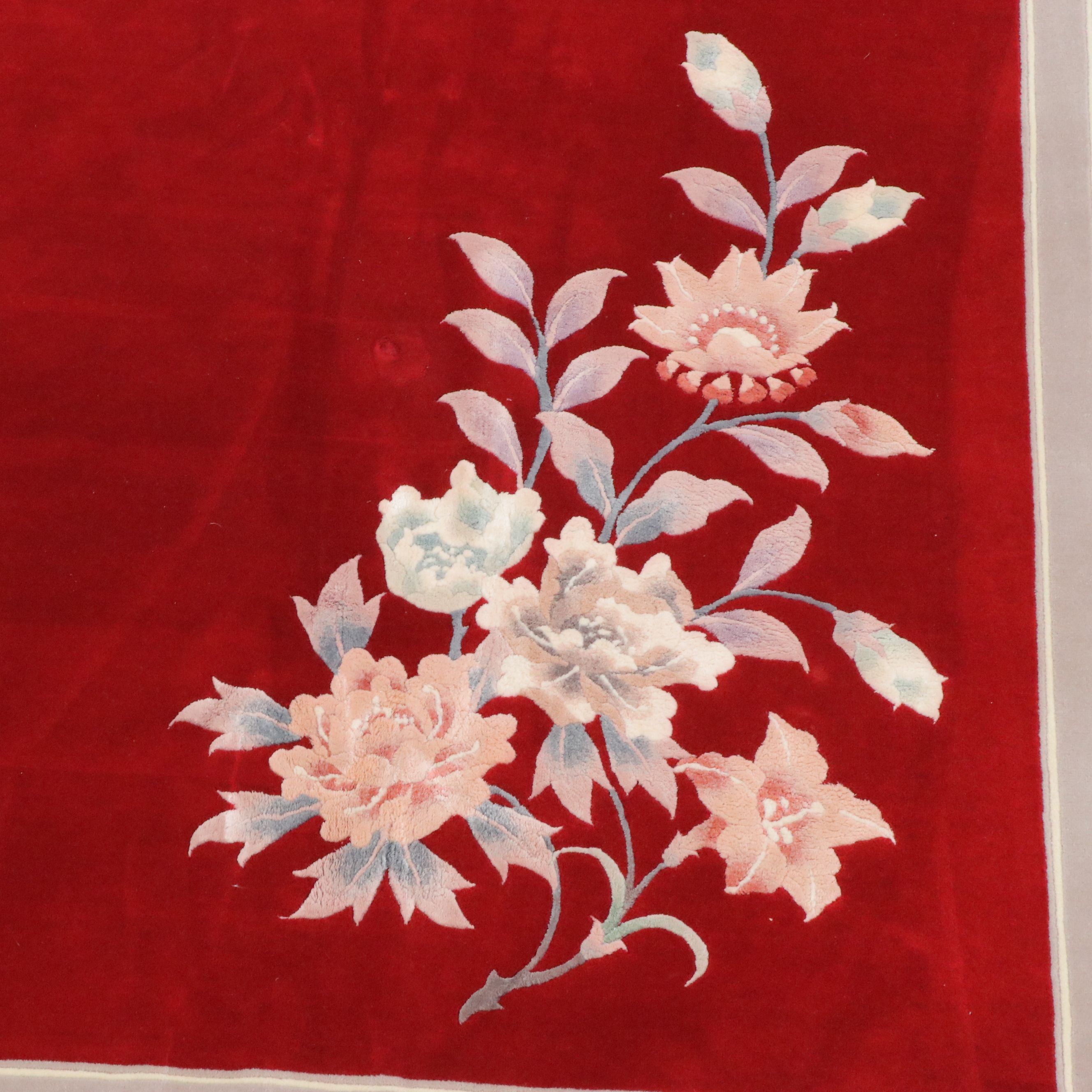 9' x 12'10 Hand-Knotted Chinese Peking Room Sized Rug