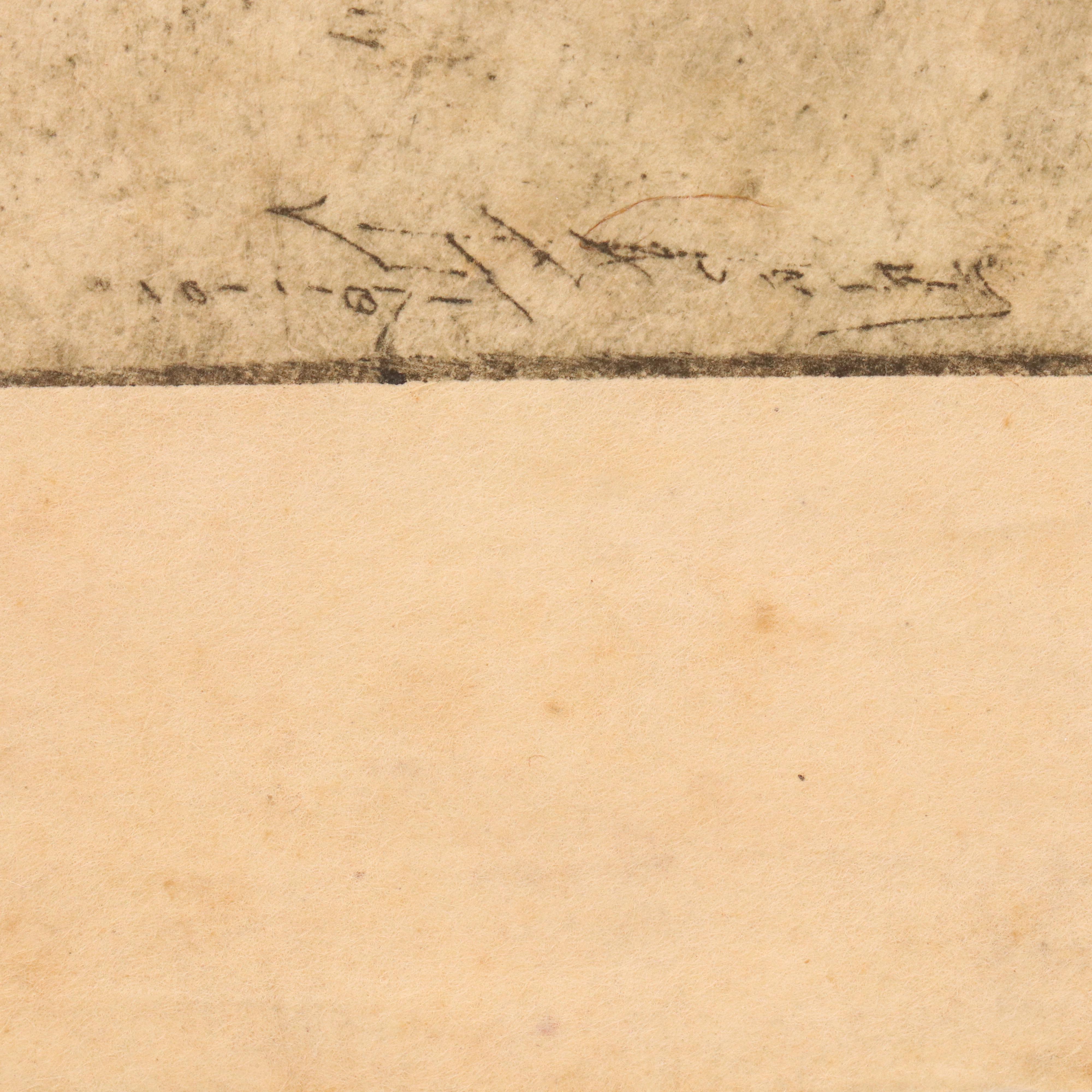 E. T. Hurley Wooded Landscape Etching, Circa 1907