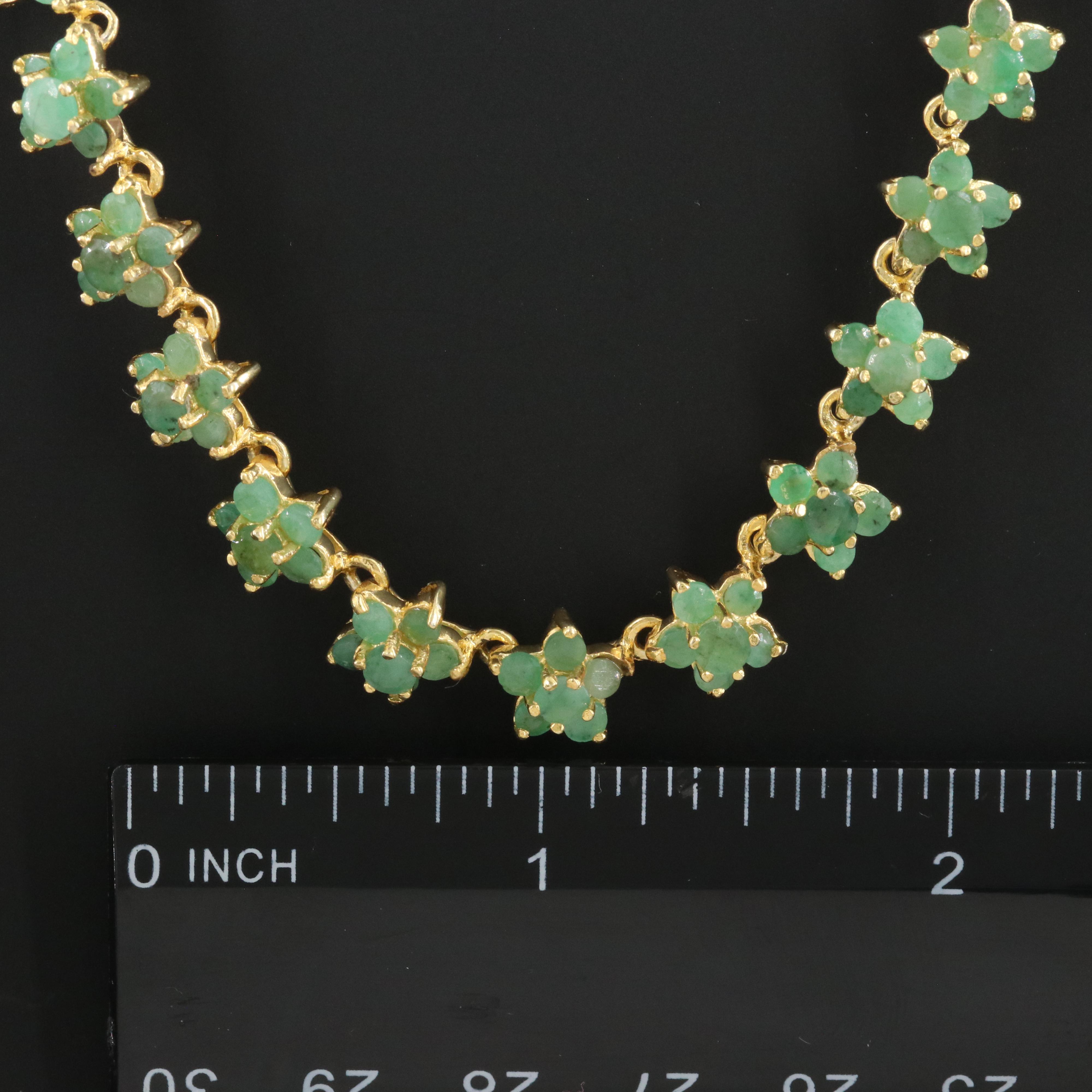 Sterling Emerald Necklace