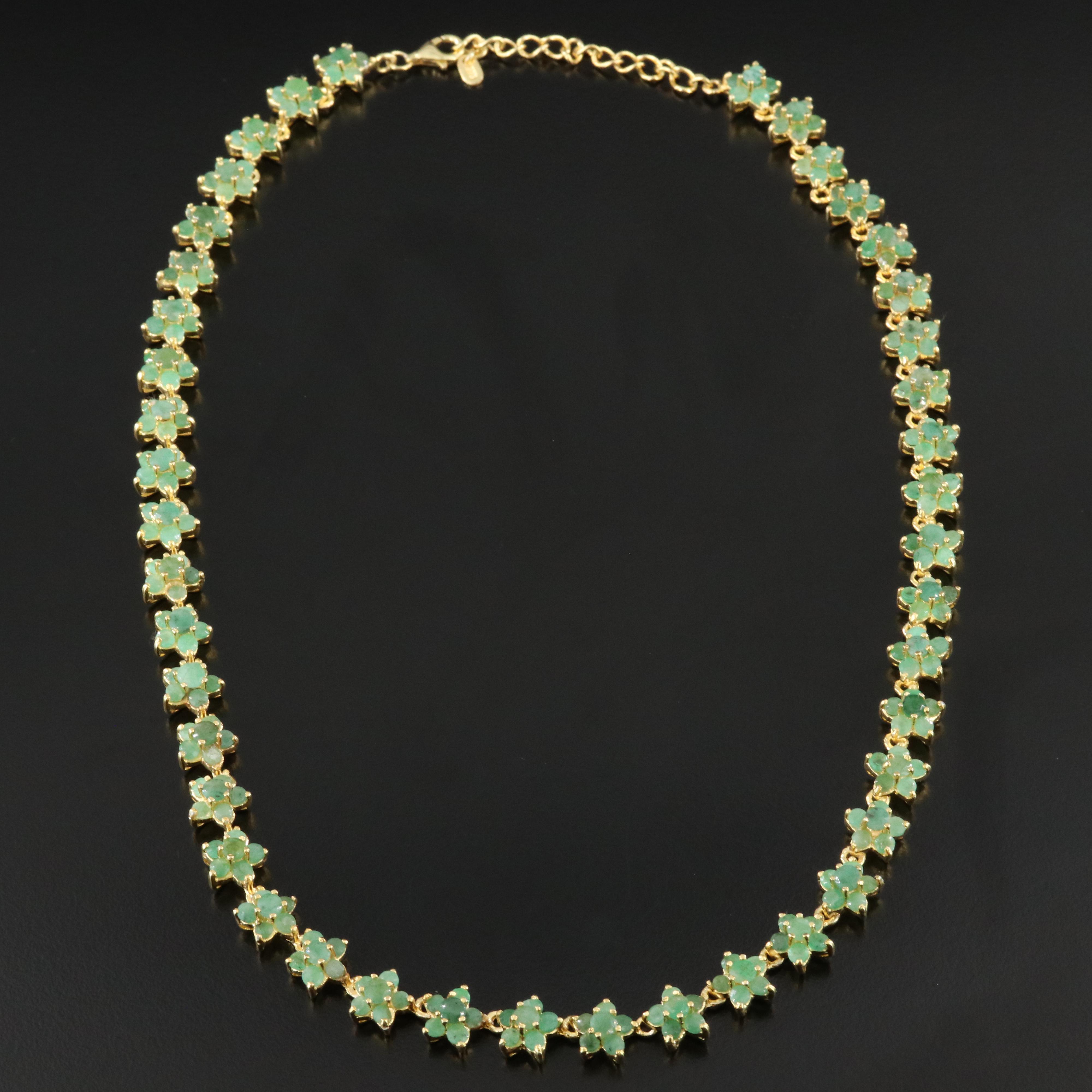 Sterling Emerald Necklace