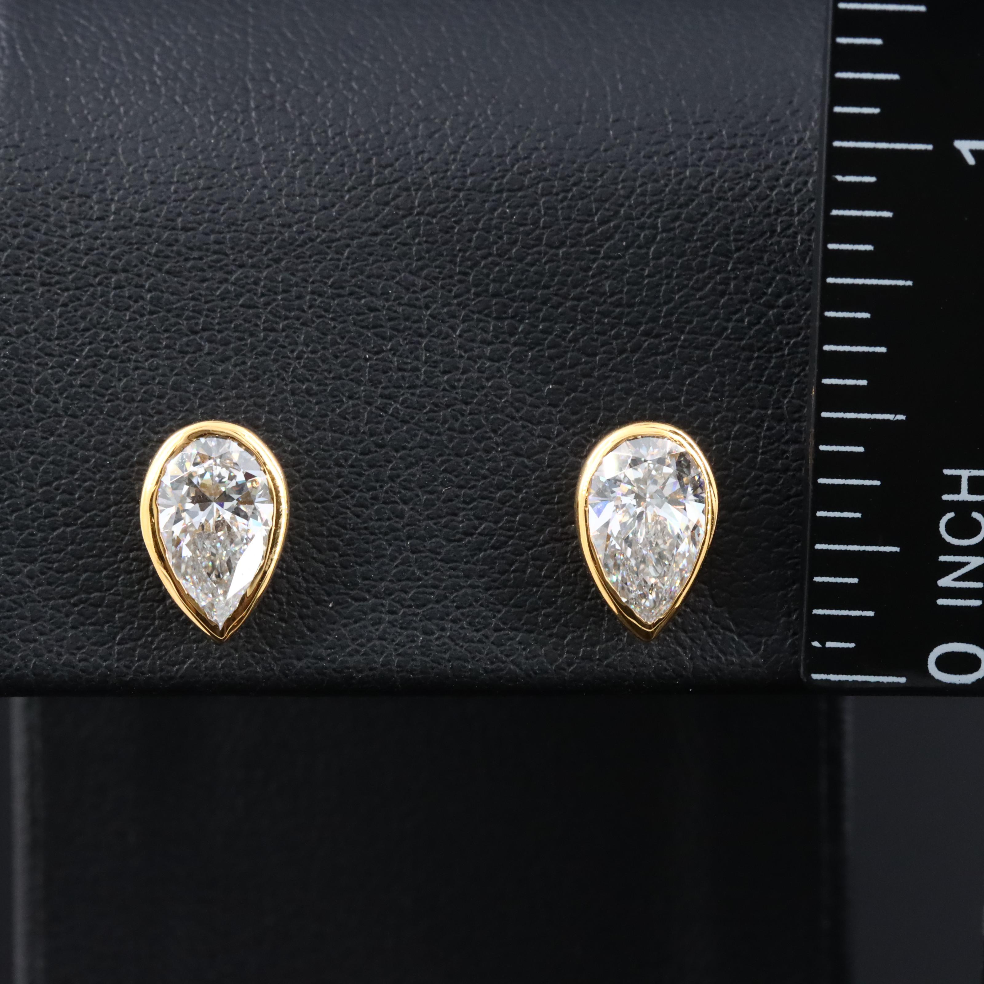 14K 2.03 CTW Lab Grown Diamond Stud Earrings with IGI Report