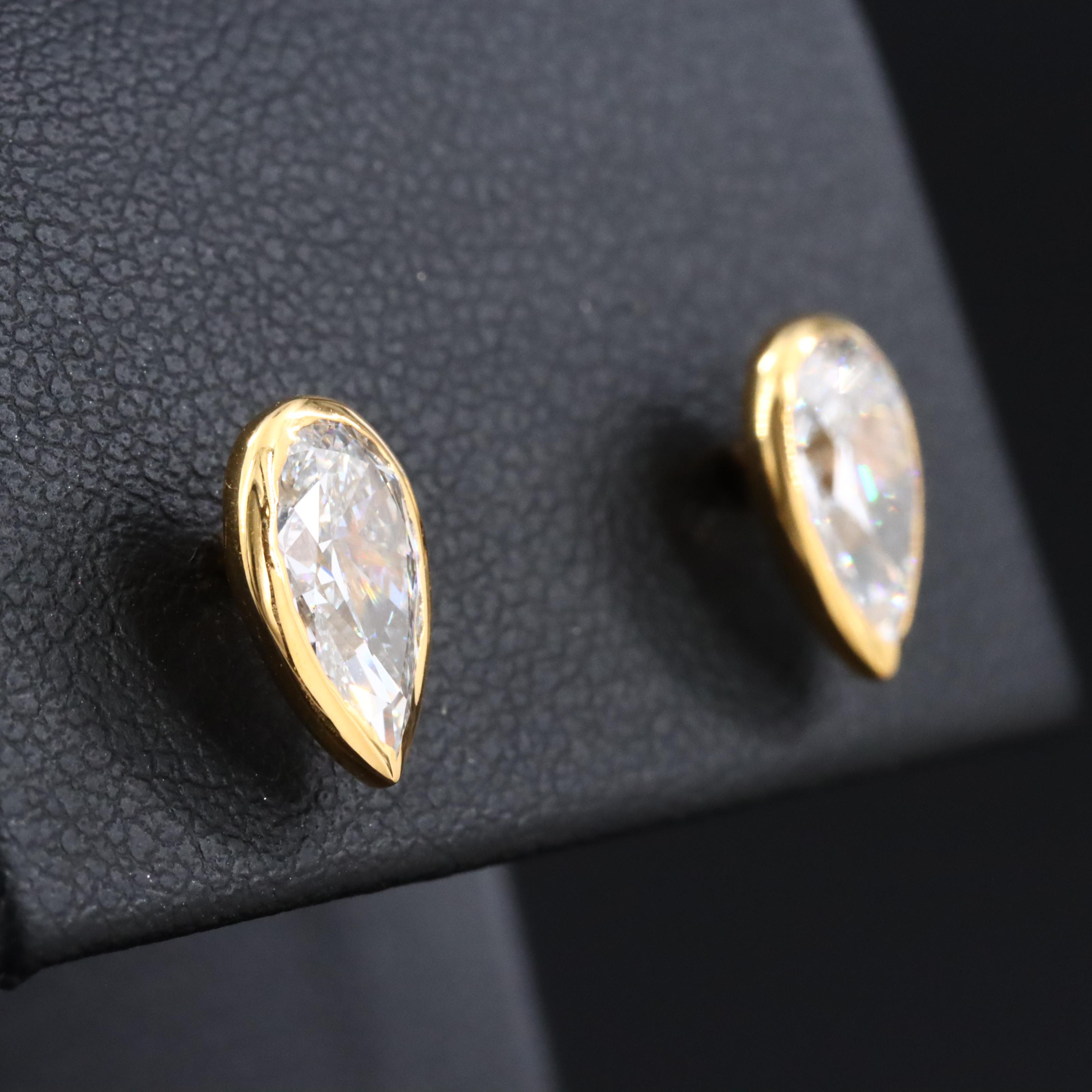 14K 2.03 CTW Lab Grown Diamond Stud Earrings with IGI Report