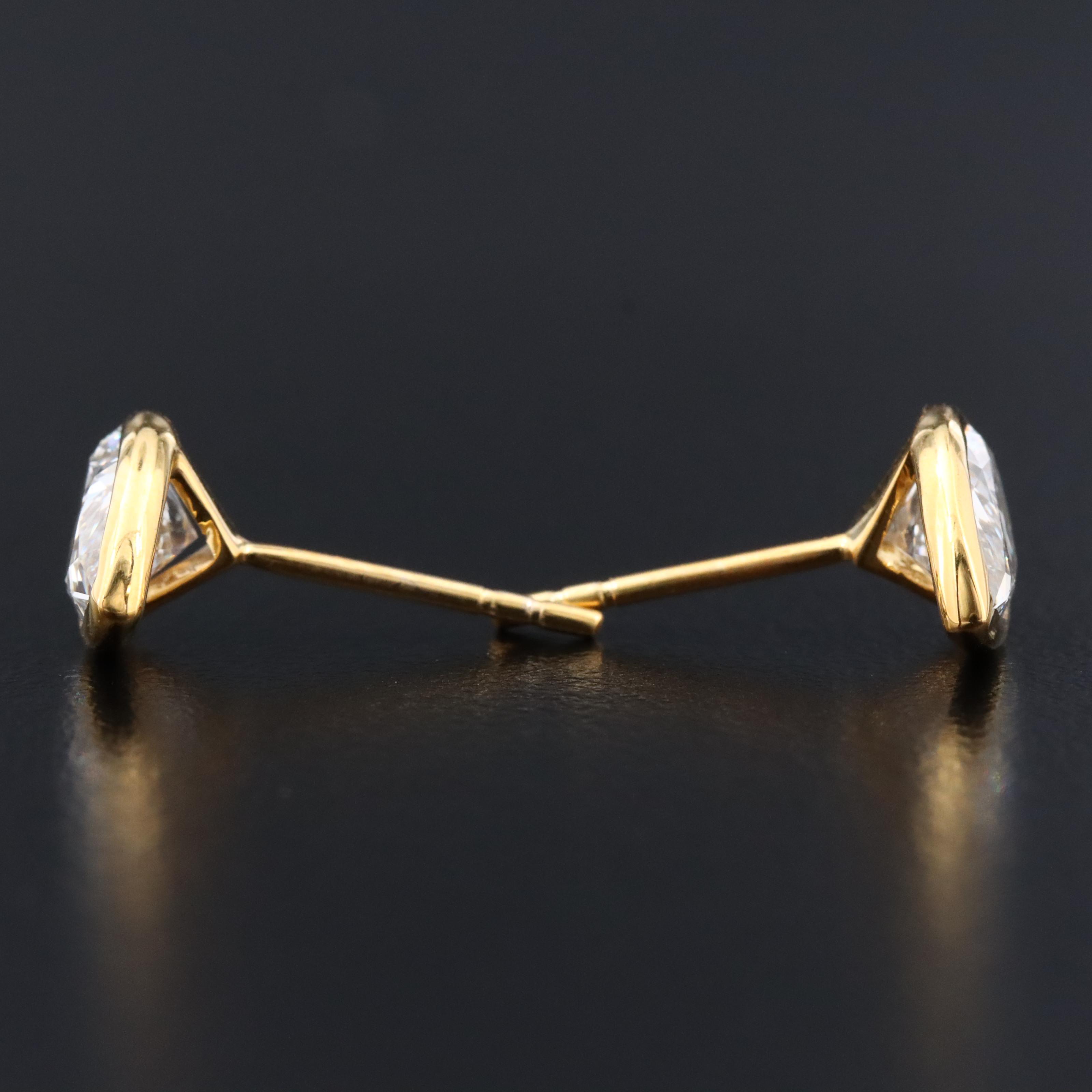 14K 2.03 CTW Lab Grown Diamond Stud Earrings with IGI Report