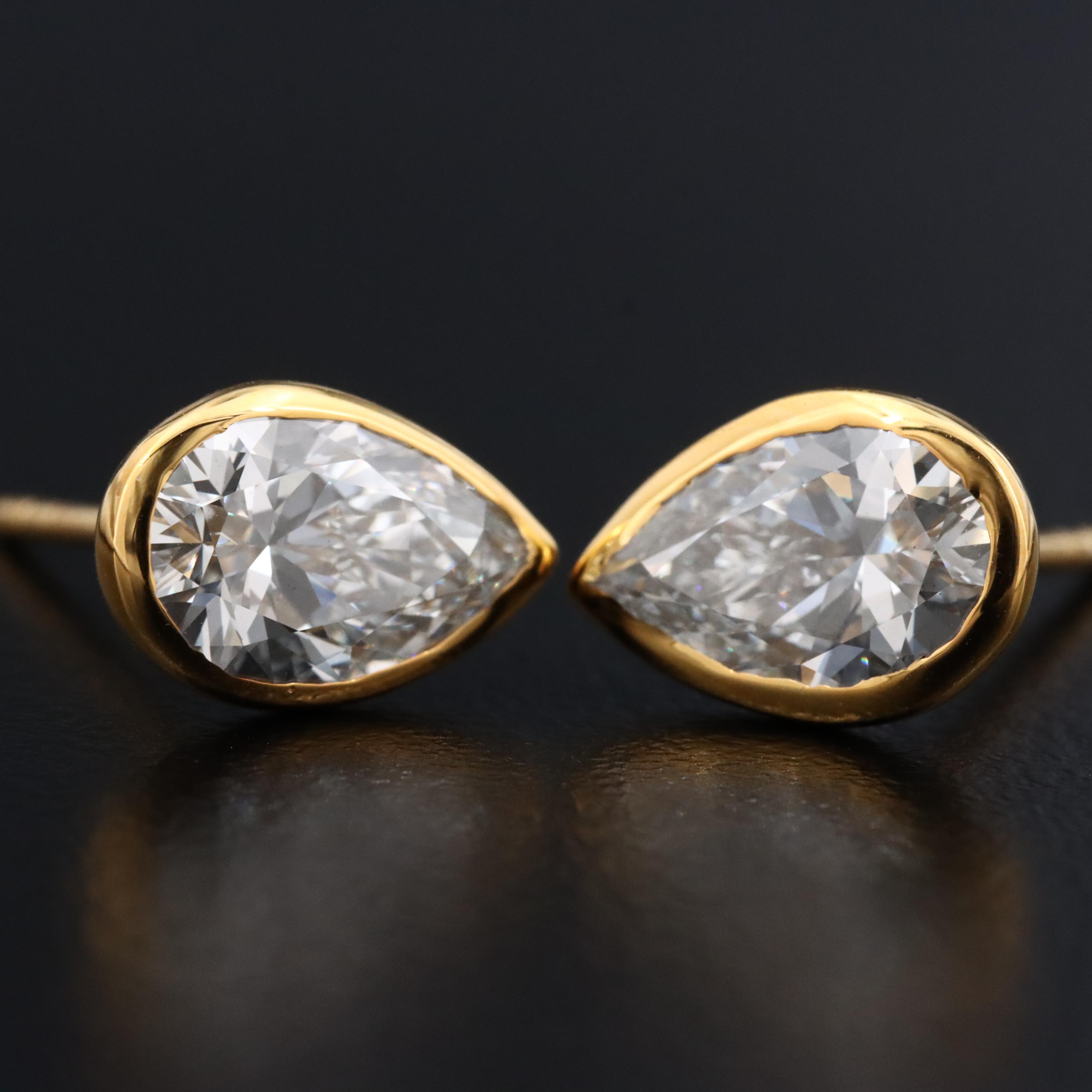 14K 2.03 CTW Lab Grown Diamond Stud Earrings with IGI Report