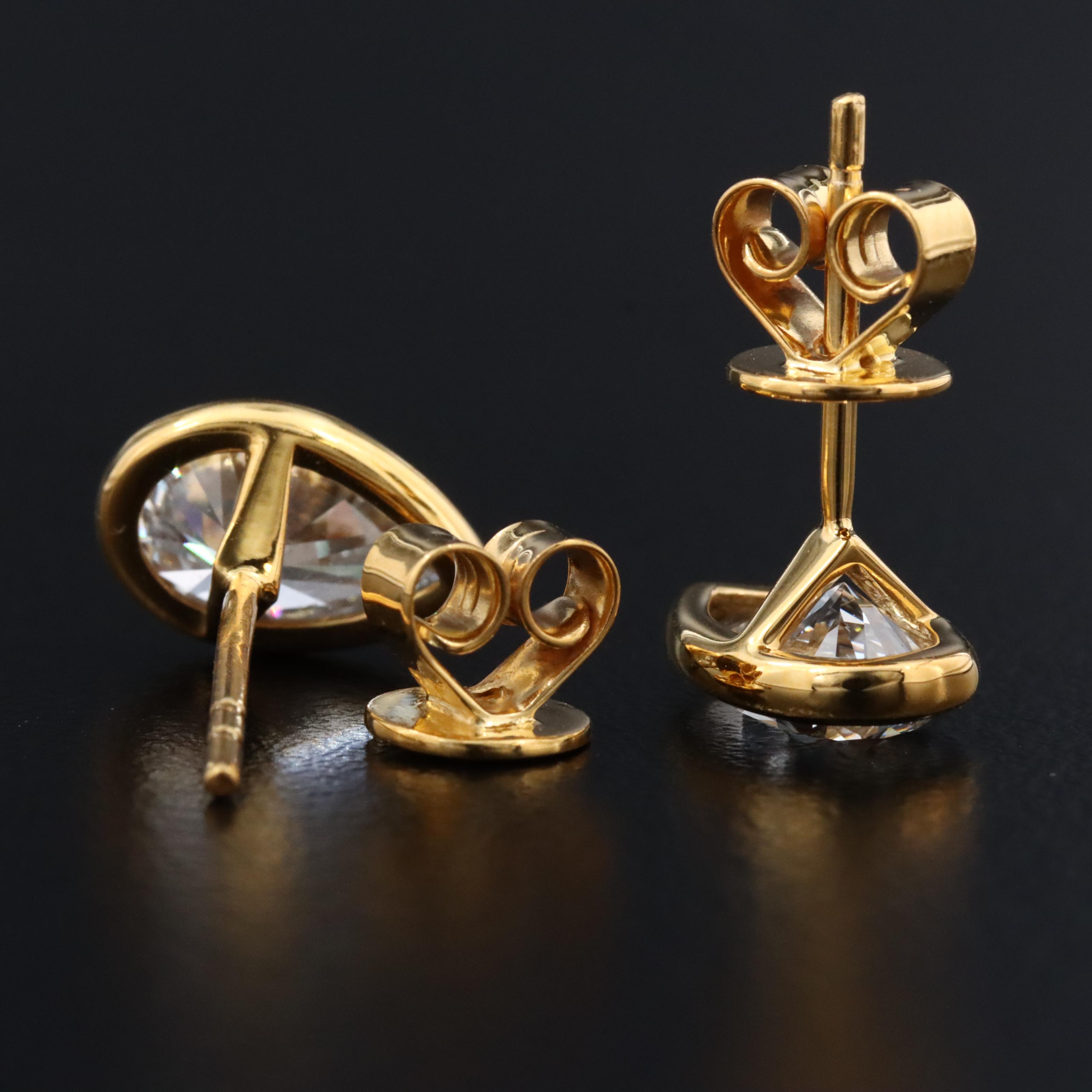 14K 2.03 CTW Lab Grown Diamond Stud Earrings with IGI Report