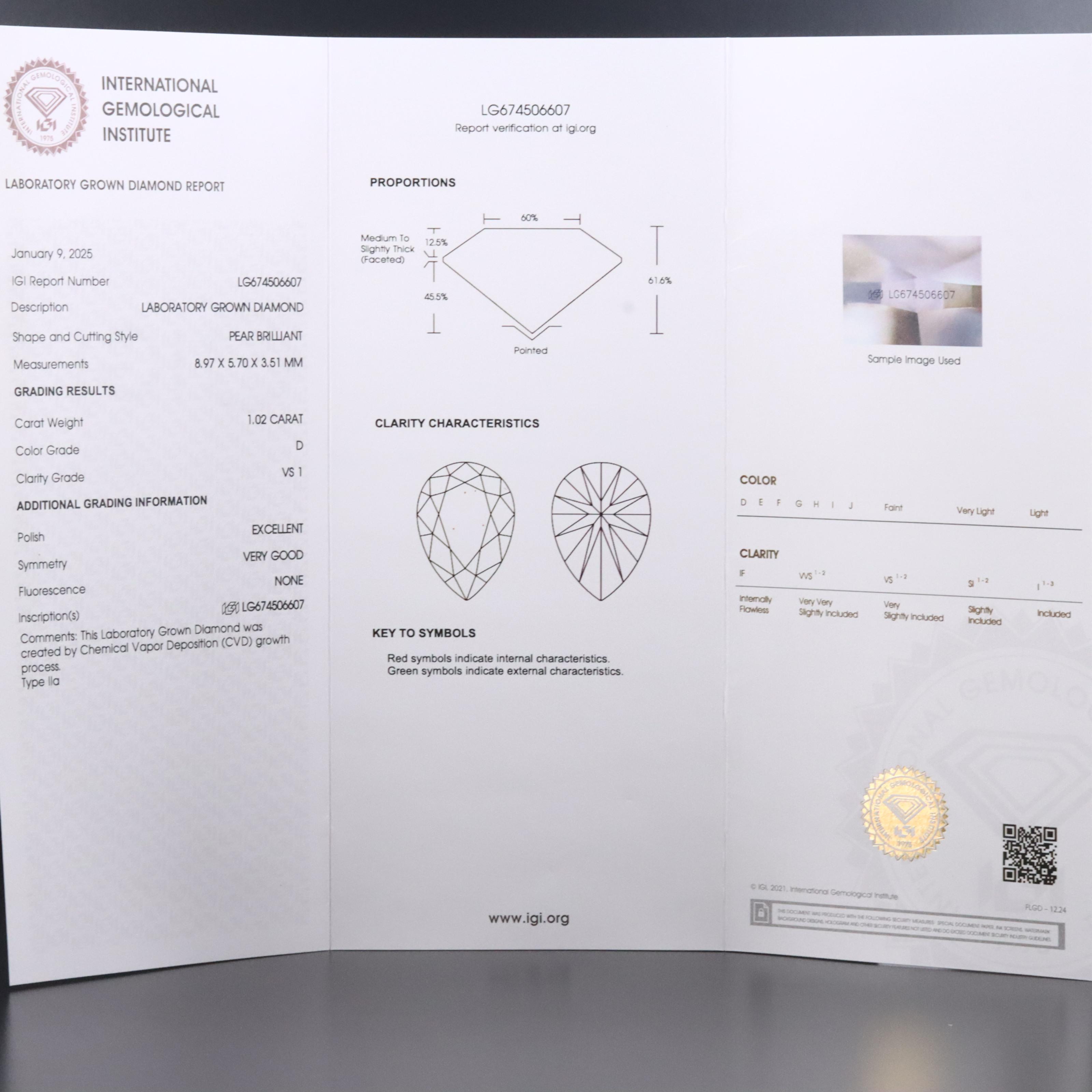 14K 2.03 CTW Lab Grown Diamond Stud Earrings with IGI Report