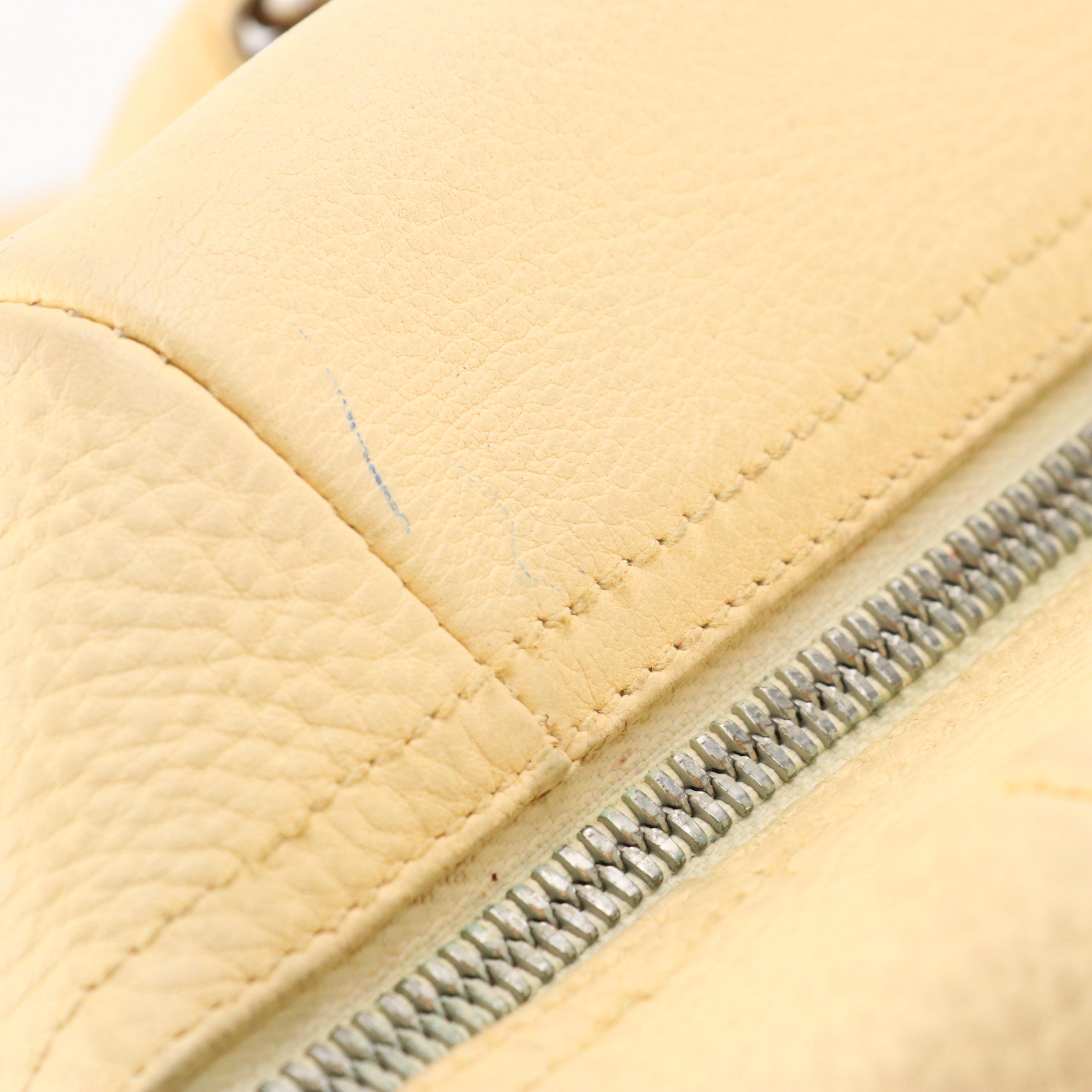 Salvatore Ferragamo Gancini Accented Pleated Shoulder Bag in Neutral Leather