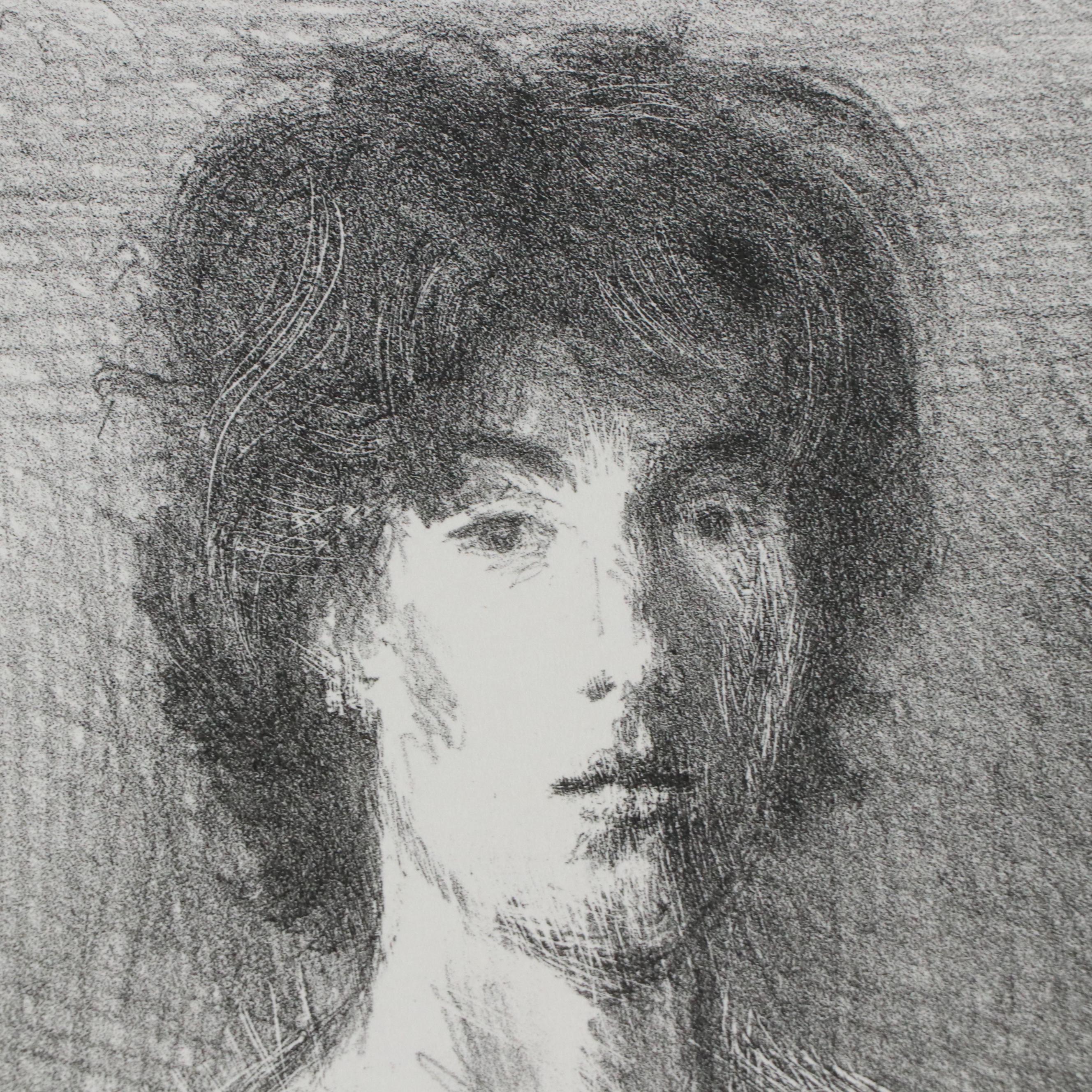 Raphael Soyer Nude Figure Lithograph