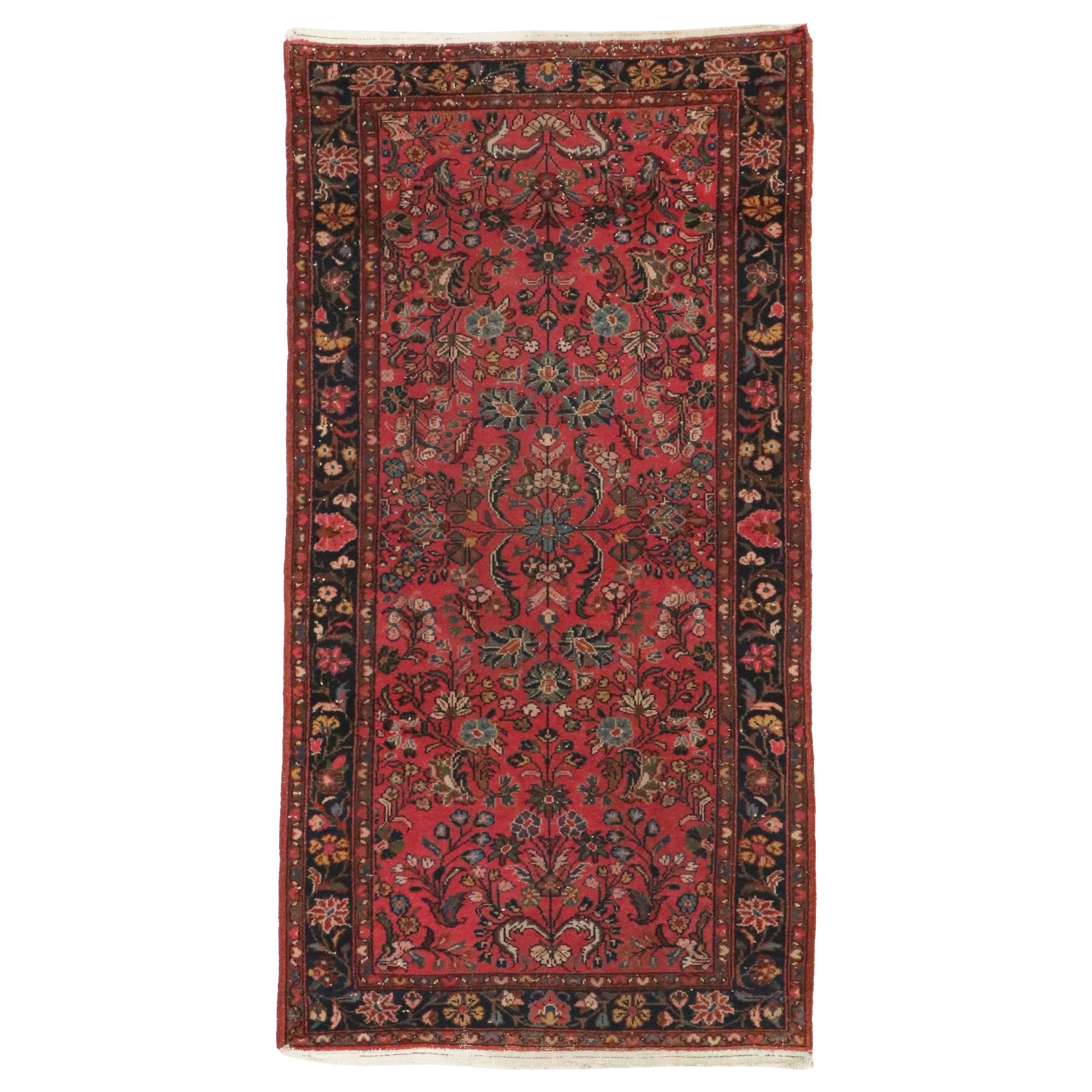 3'7 x 6'11 Hand-Knotted Persian Lilihan Area Rug
