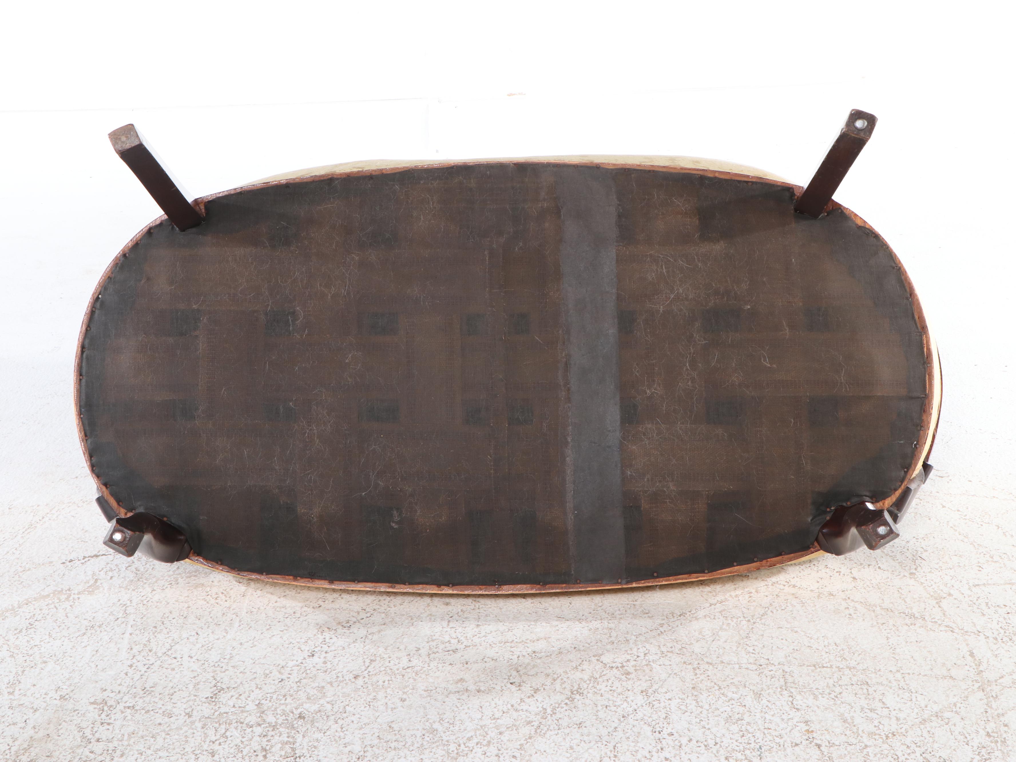 Victorian Rococo Revival Style MOP Inlaid Parlor Set with Other Footstools